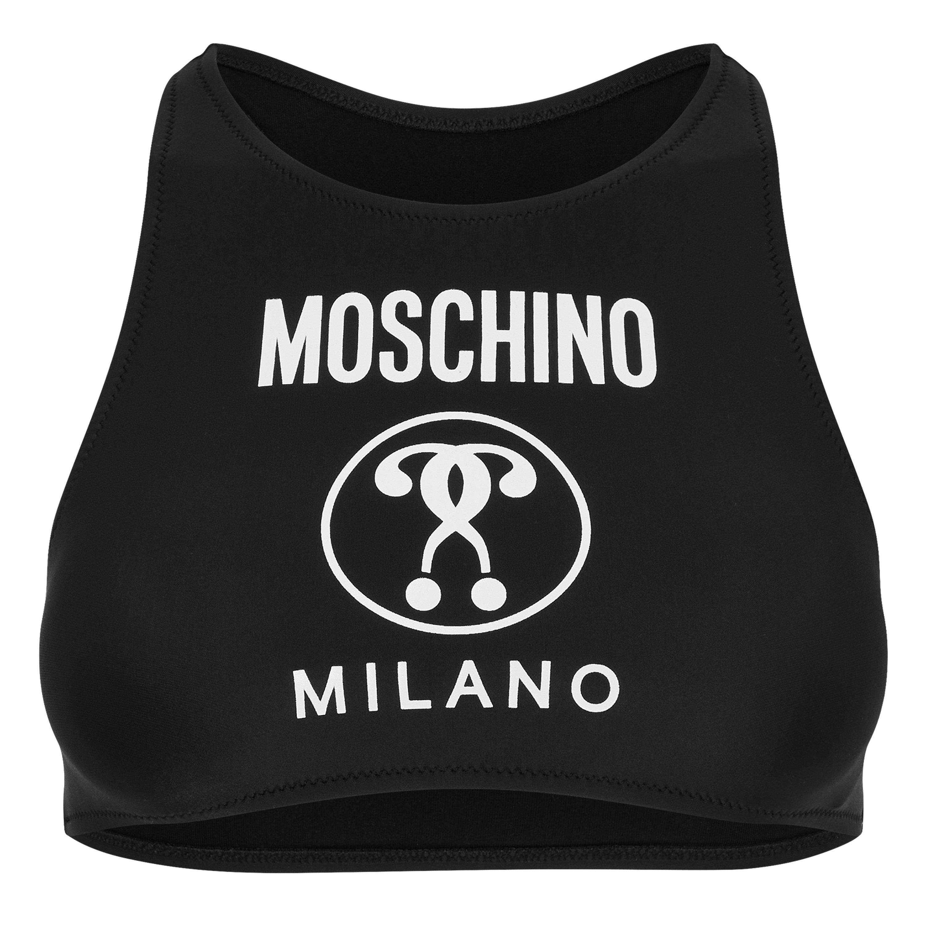 Black V0555 - Moschino - Striped Crop Top Bikini - 5