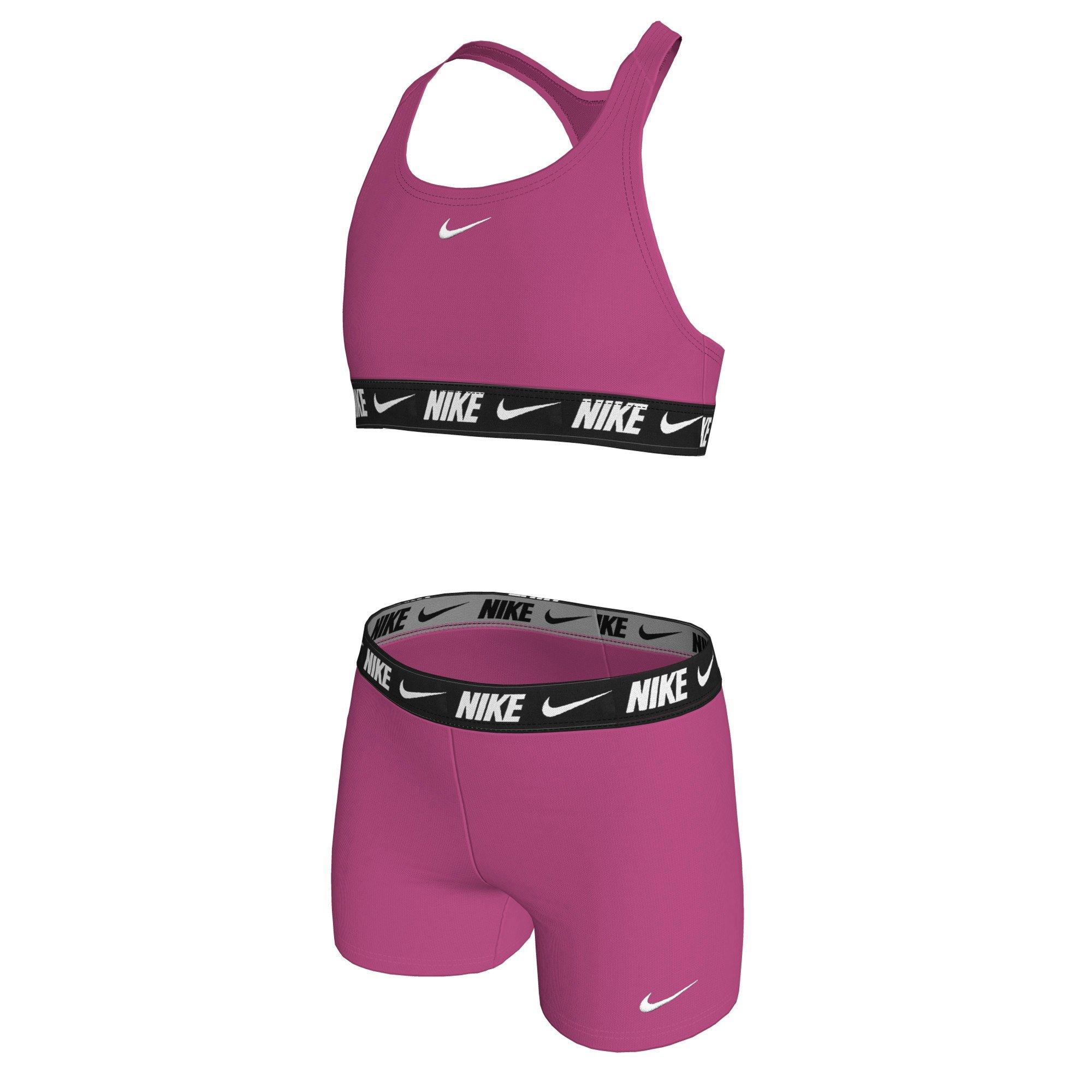 Nike Swim Logo Tape Nike Swim Big Kids (Girls) Racerback Bikini & Short Set