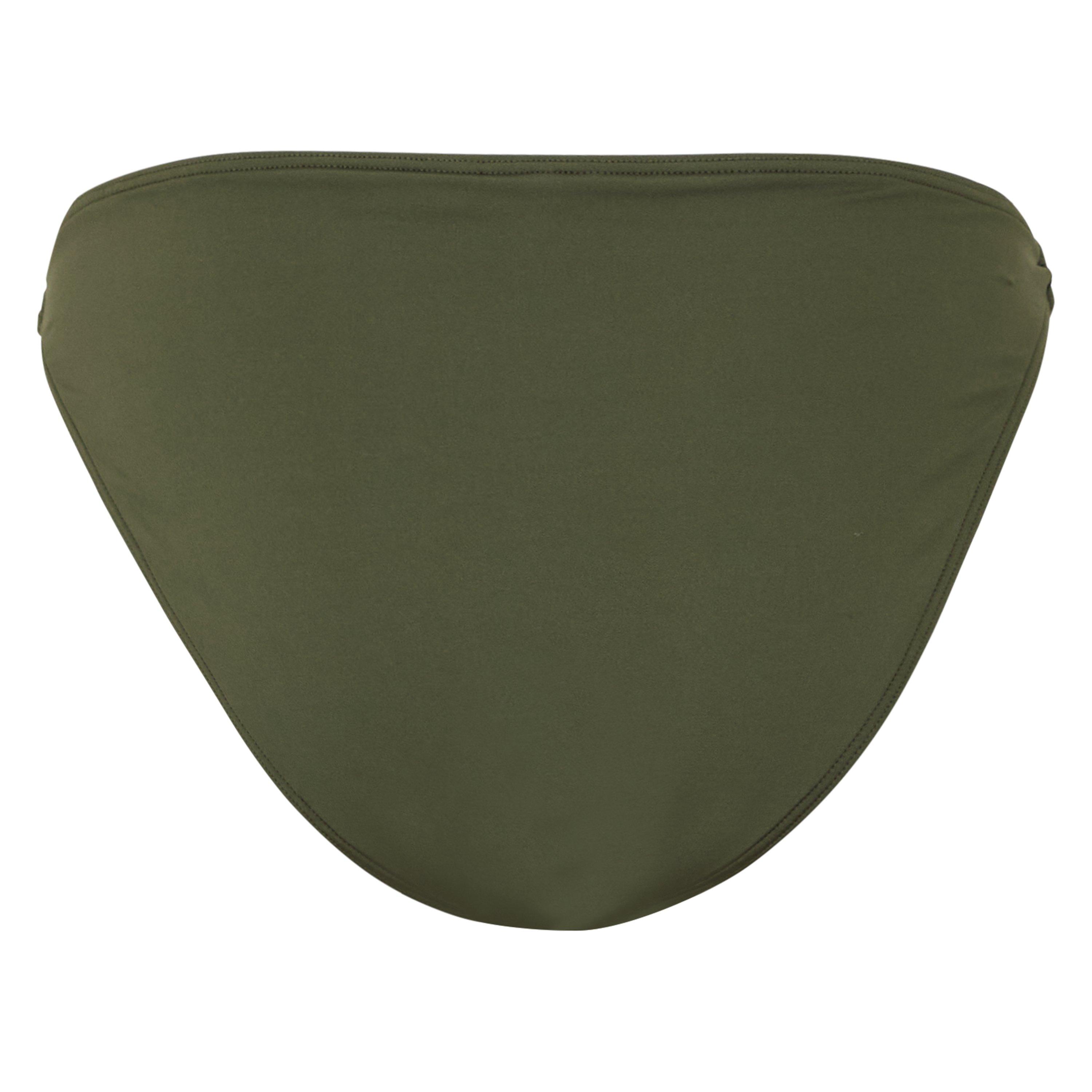 Khaki - Biba - Women's High Leg Bikini Bottoms - 2