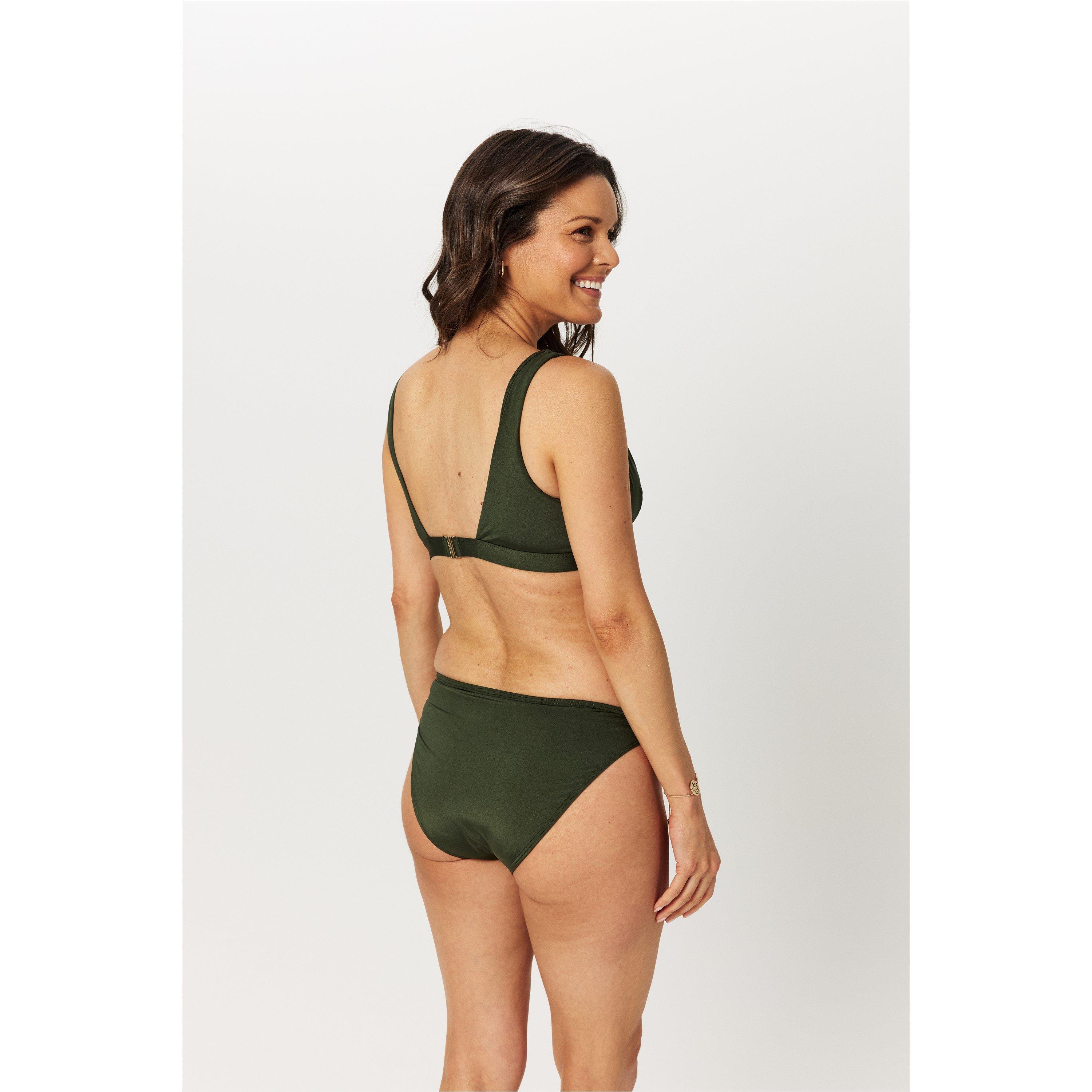 Khaki - Biba - Women's High Leg Bikini Bottoms - 4