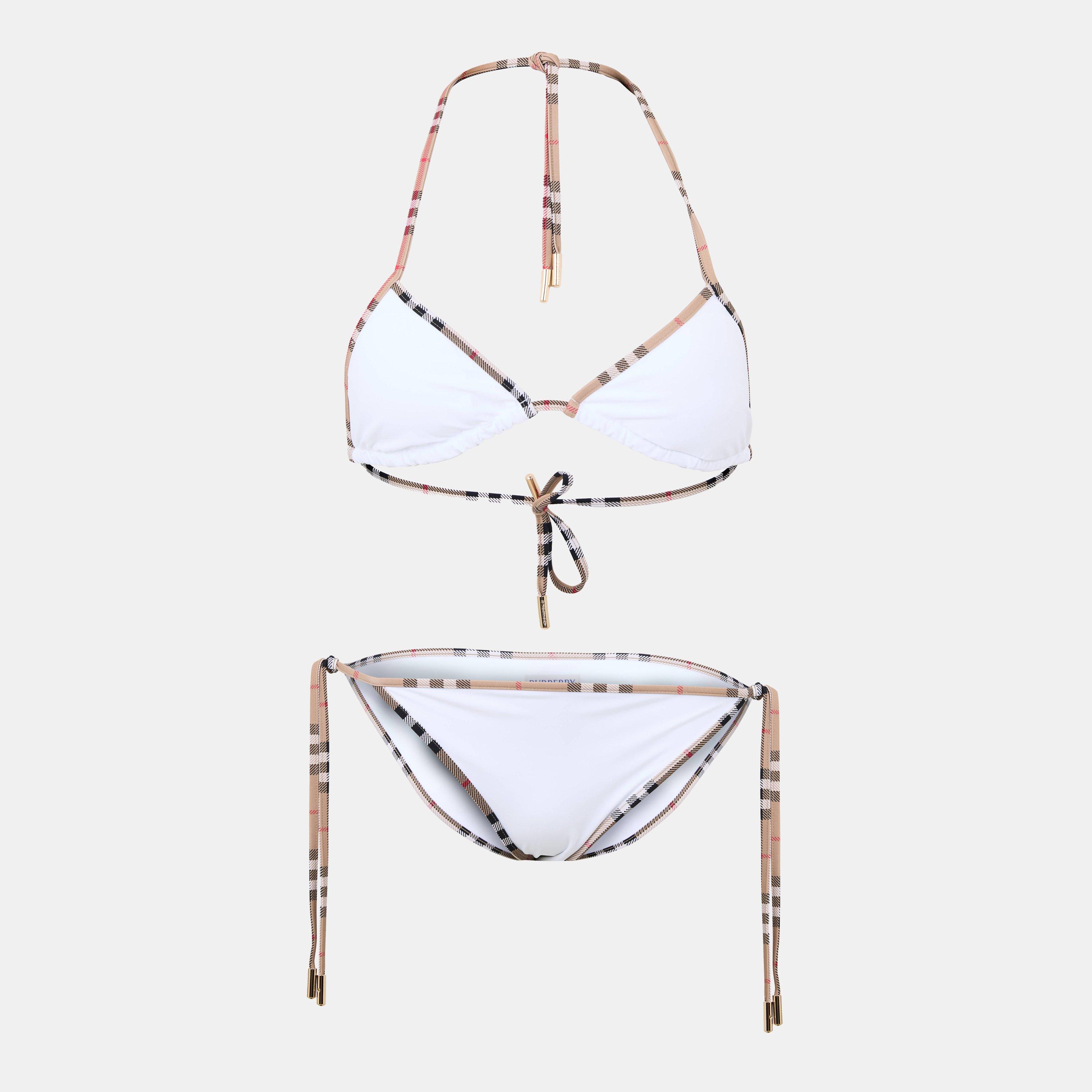Burberry Women's Burb Mata R Bikini Set - White - Size 12 (M)
