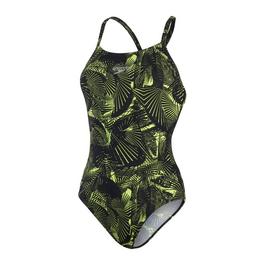 Speedo Allover Fixed Crossback Swimsuit Womens