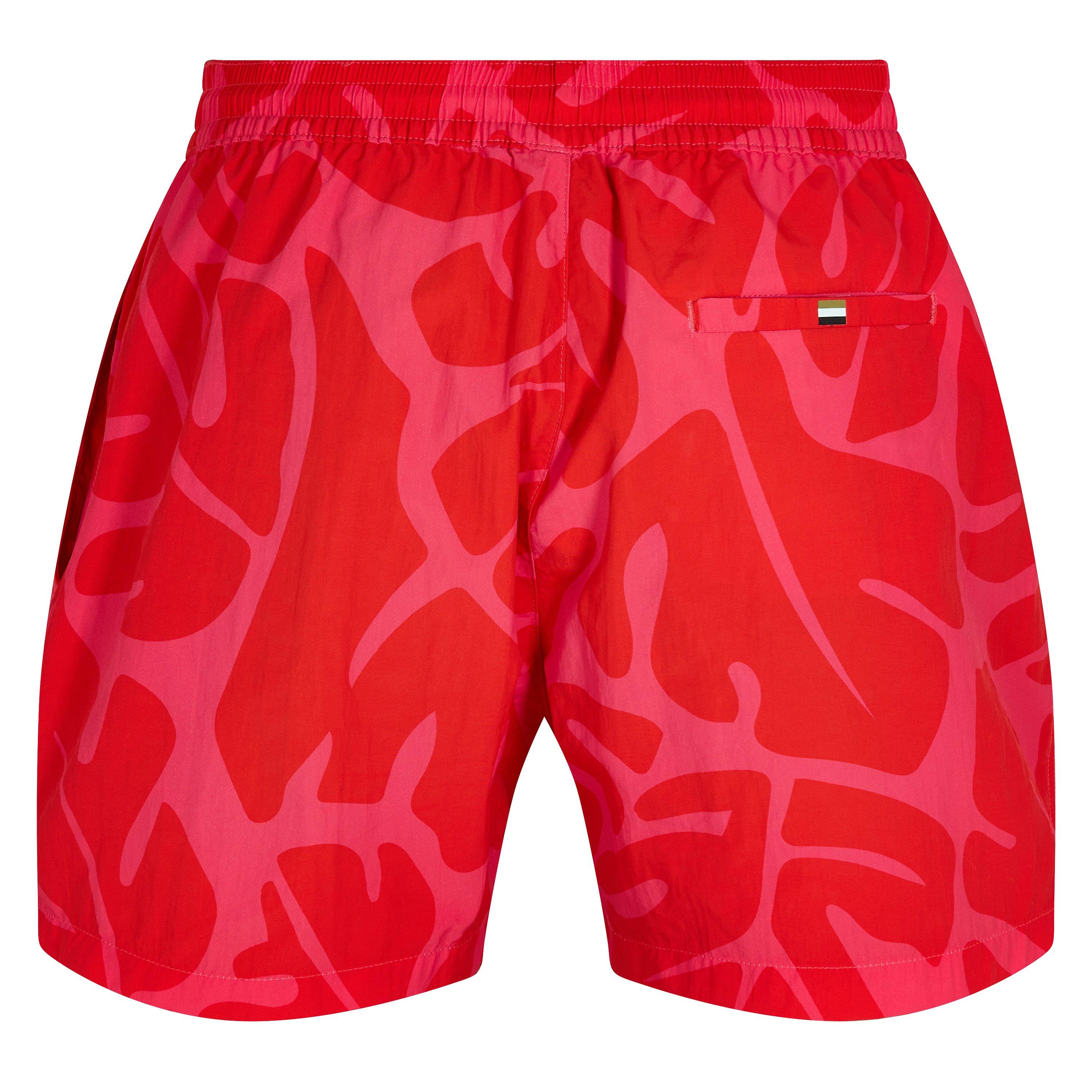 Dark Pink - Boss - Men's Bari Swim Shorts, Comfortable Elasticated Waist - 2