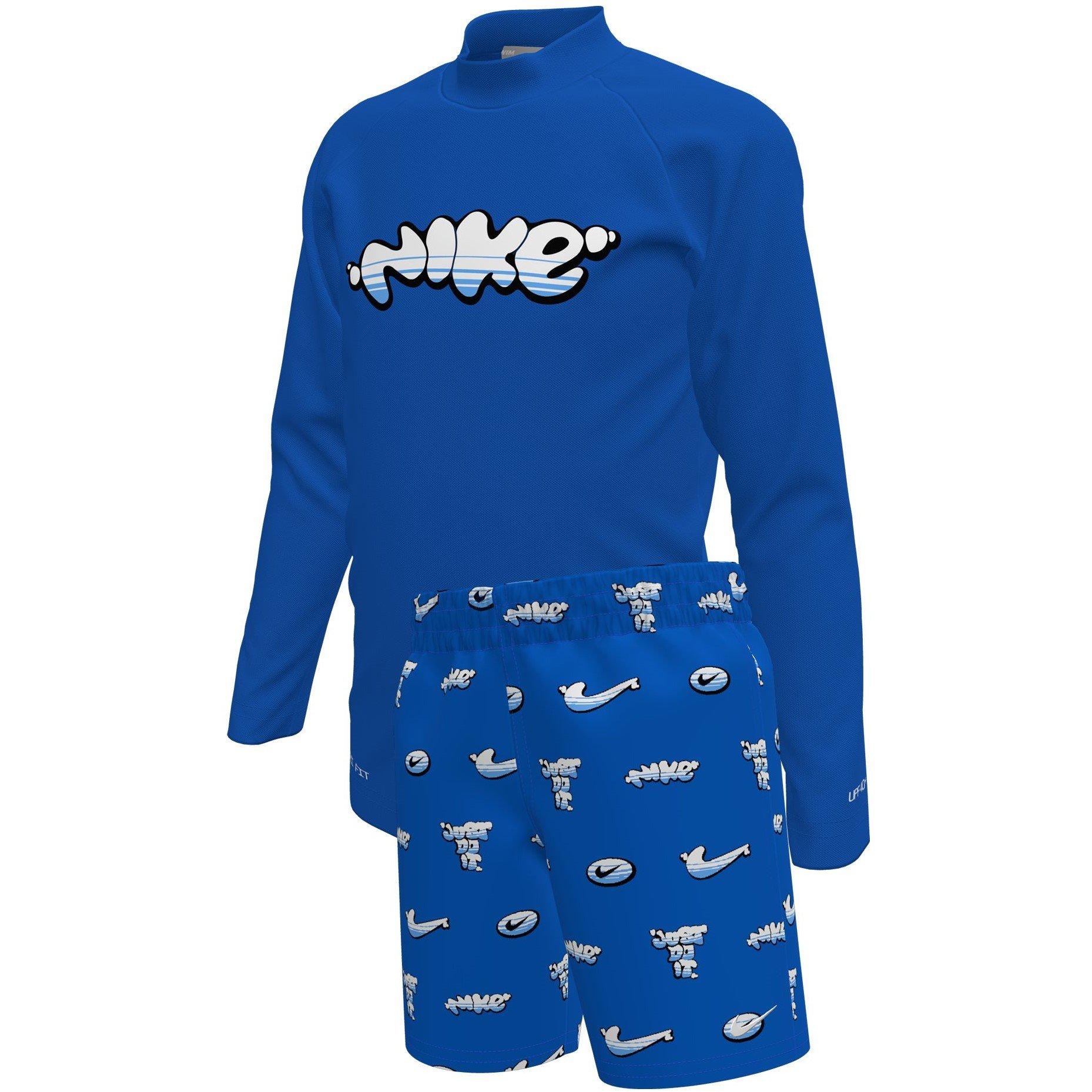 Blauwe Kristal - Nike - Swim Set Nike Swim Set Little Kids (Boys) Long Sleeve Top & Short Set - 1