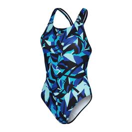 Speedo Allover Digital Powerback Swimsuit Womens