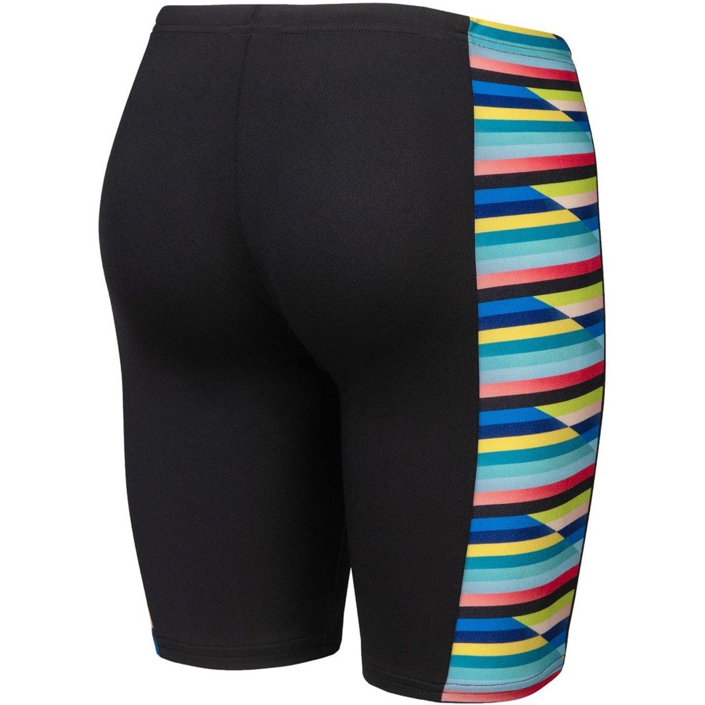 Schwarz/Multi - Arena - Racing Stripe Swim Jammer - 3