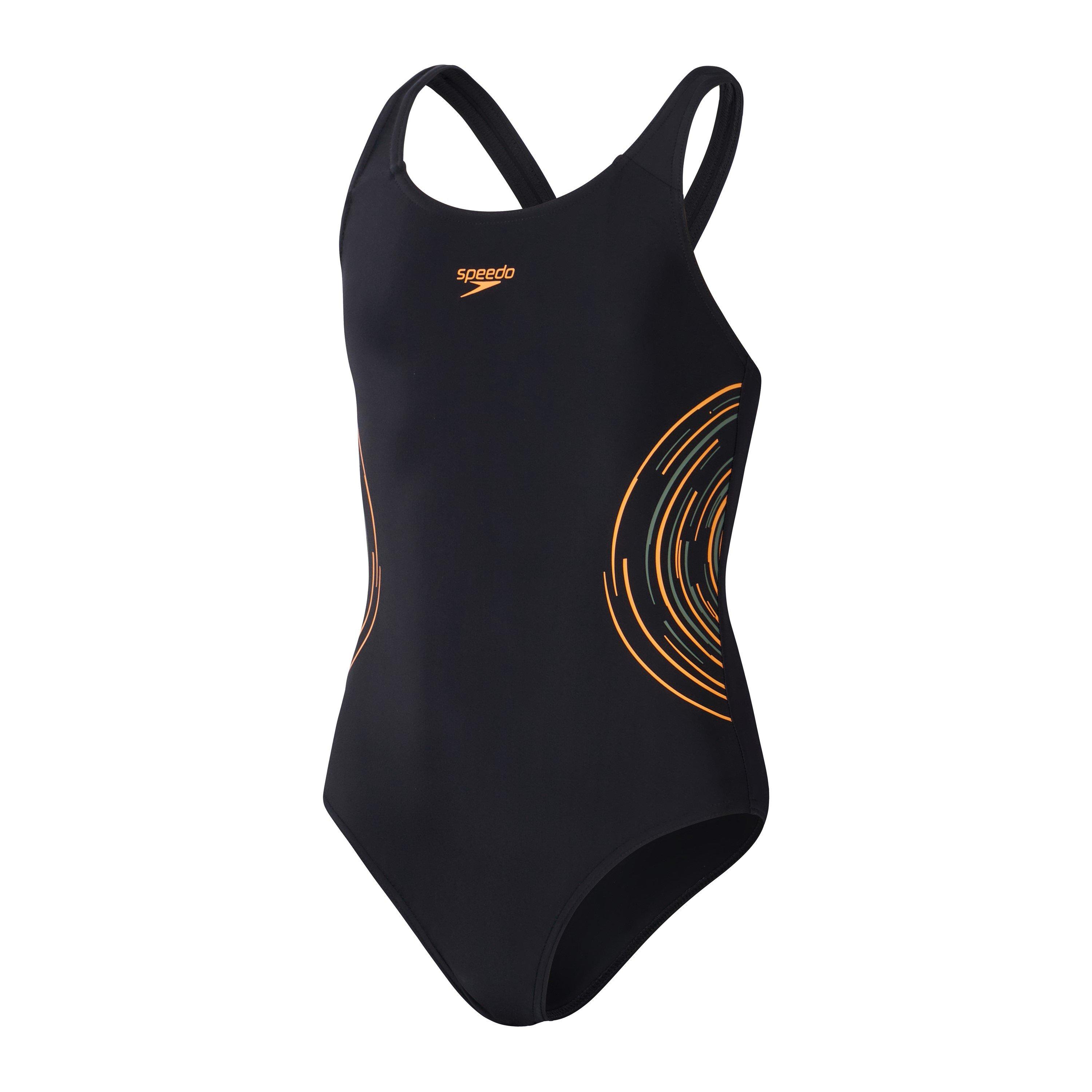 Black/Orange - Speedo - Kids' One Piece Swimsuit - 1
