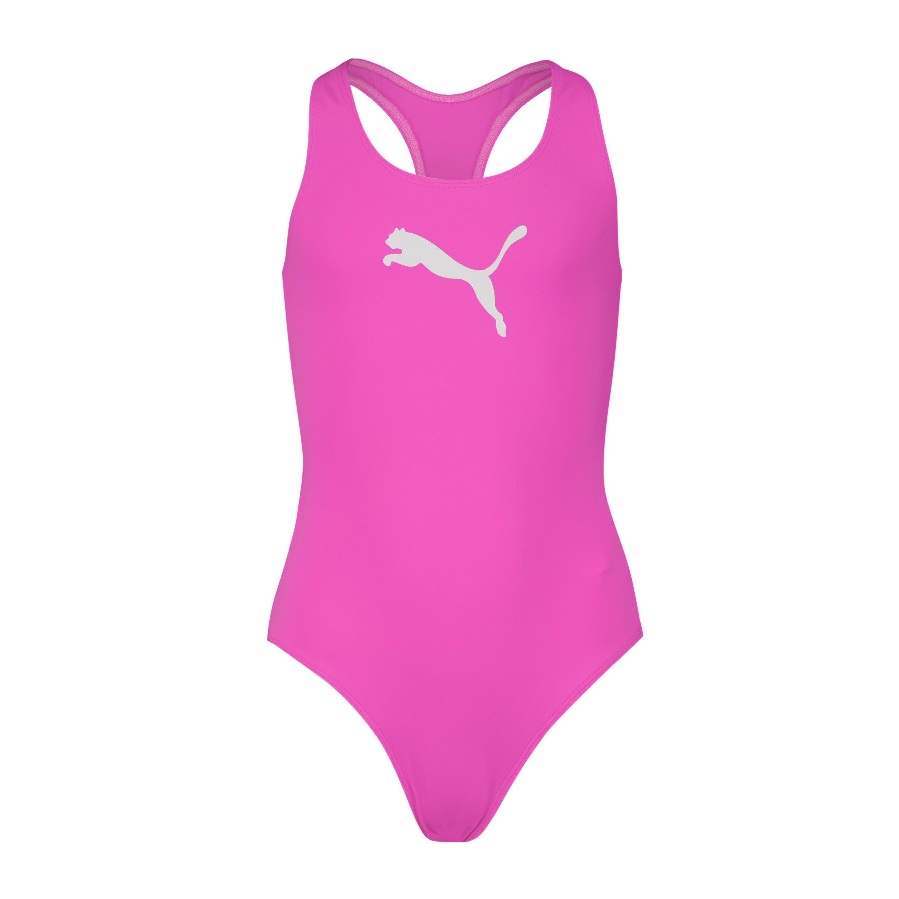 Puma Girls Kids' One Piece Swimsuit - Fluo Pink - 14 (2XL)