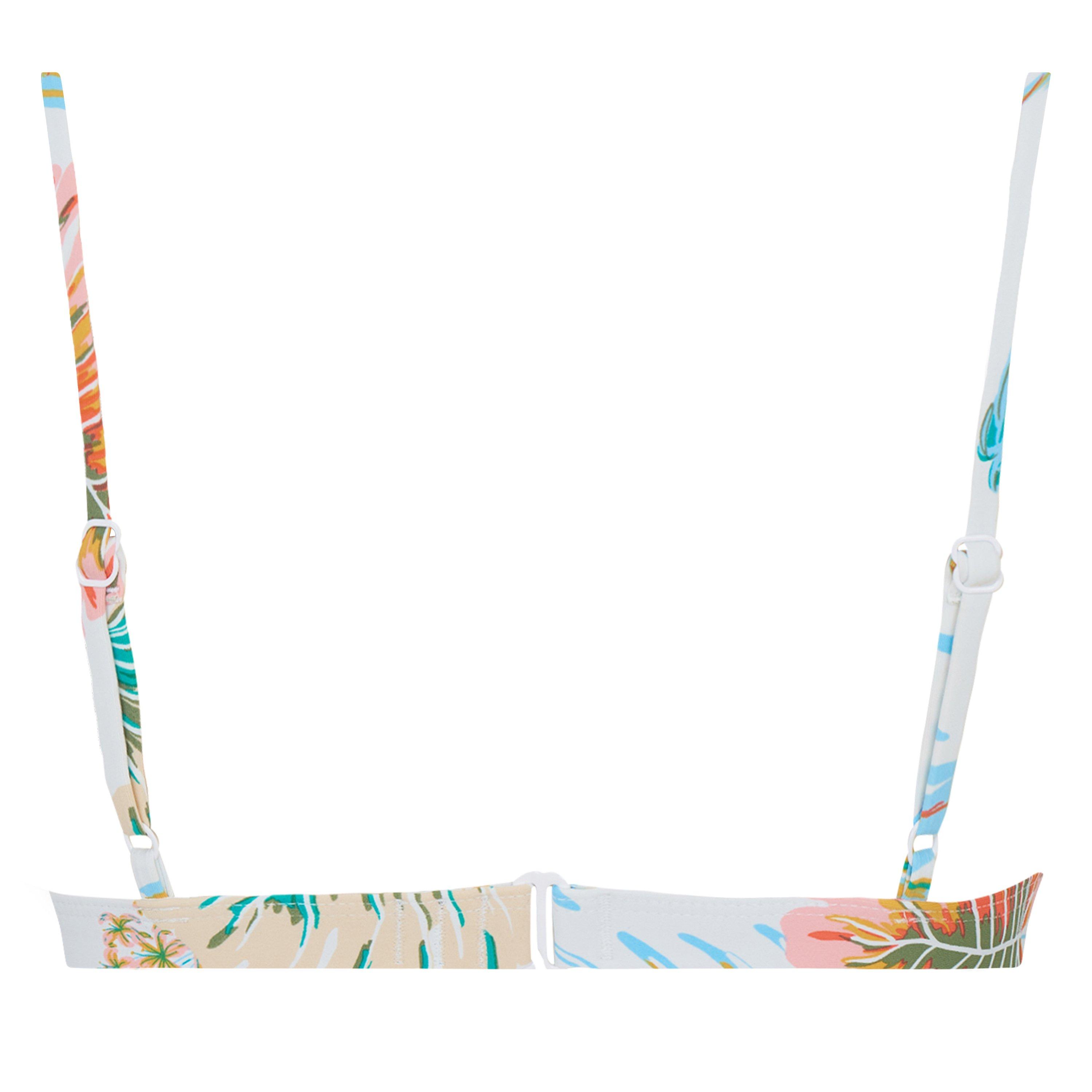 Blanc/Impression - Roxy - Fixed Triangle Bikini Top Ladies - 2