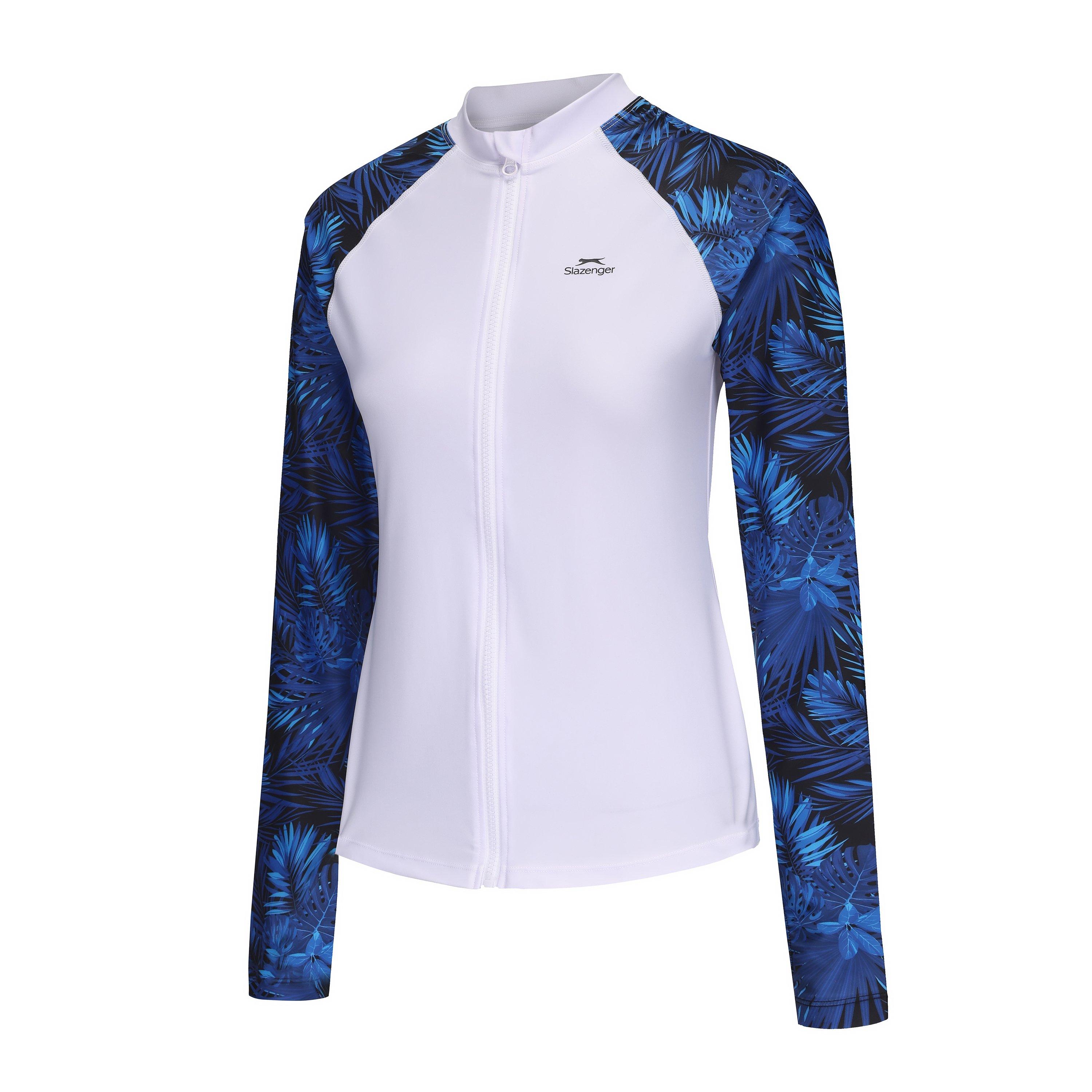 Hvid/Blad AOP - Slazenger - Swim Jacket Womens - 2