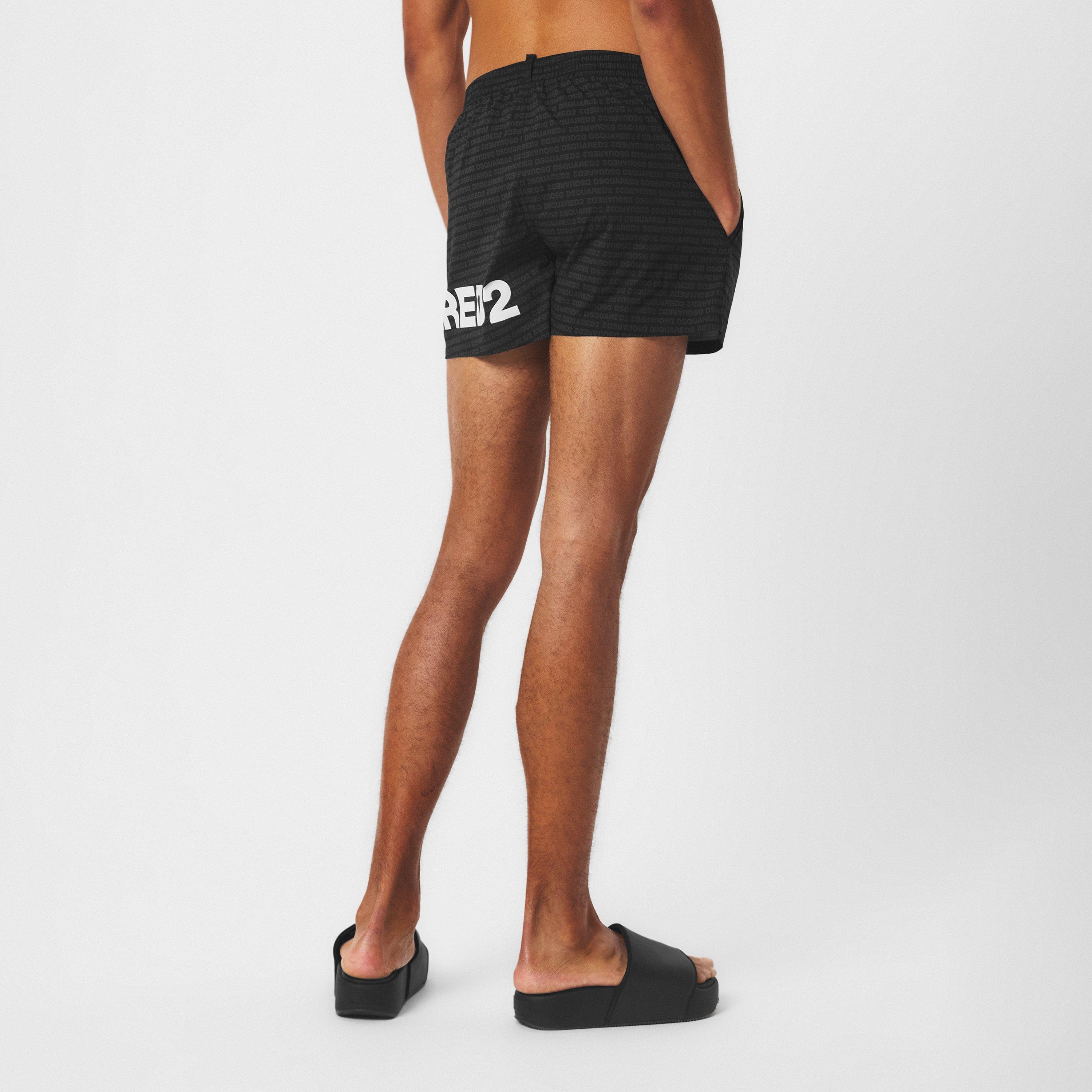 Black - DSquared2 - Men's DSQ Heritage Swim Shorts - 4