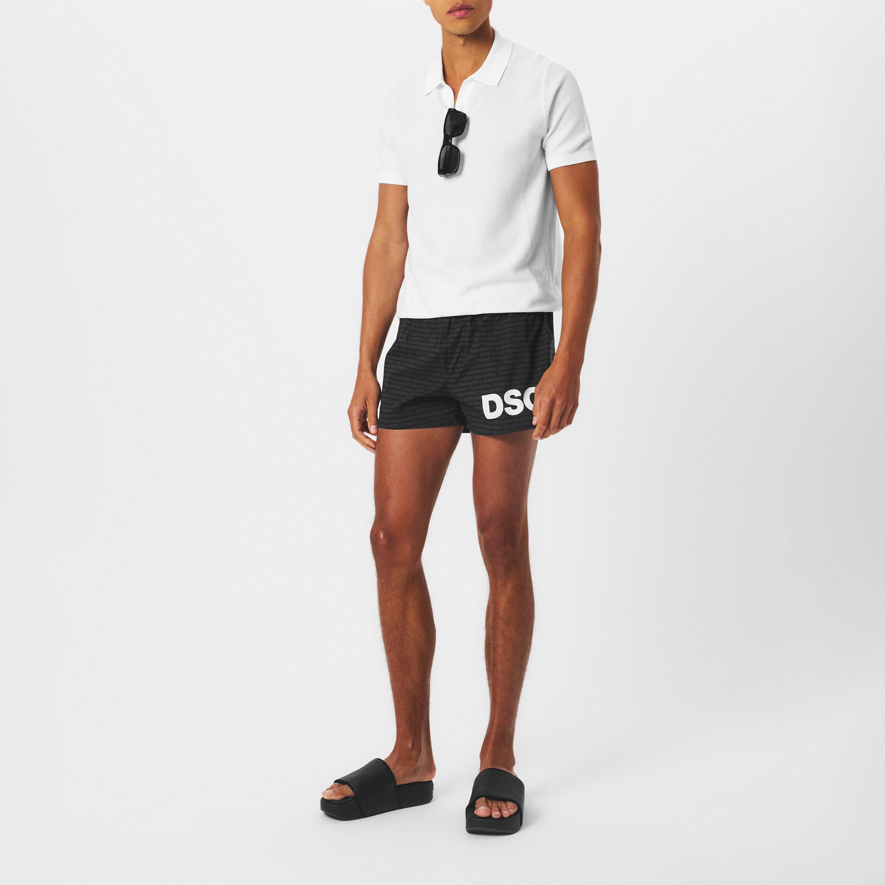 Black - DSquared2 - Men's DSQ Heritage Swim Shorts - 6