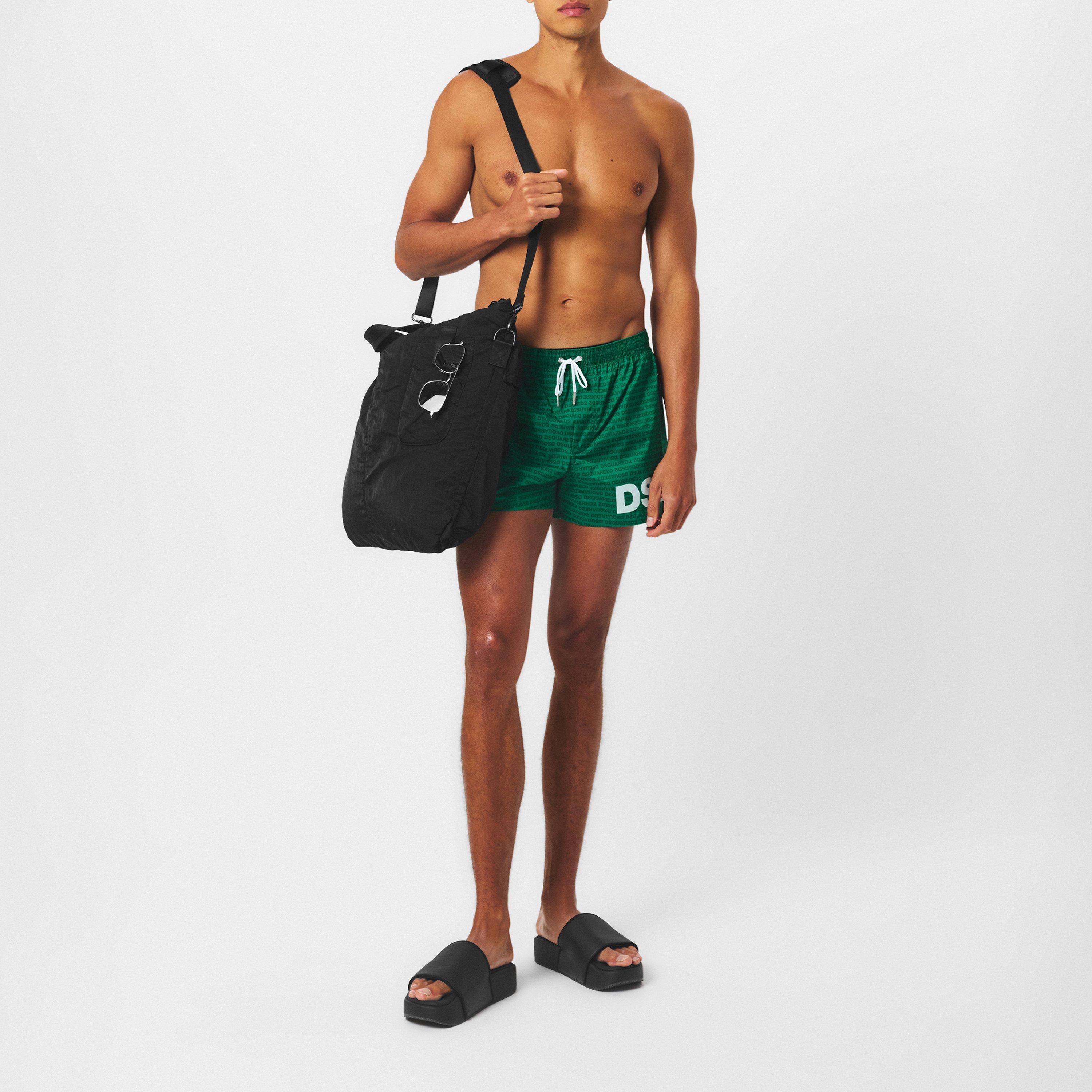 Green White - DSquared2 - Men's DSQ Heritage Quick Drying Swim Shorts - 6