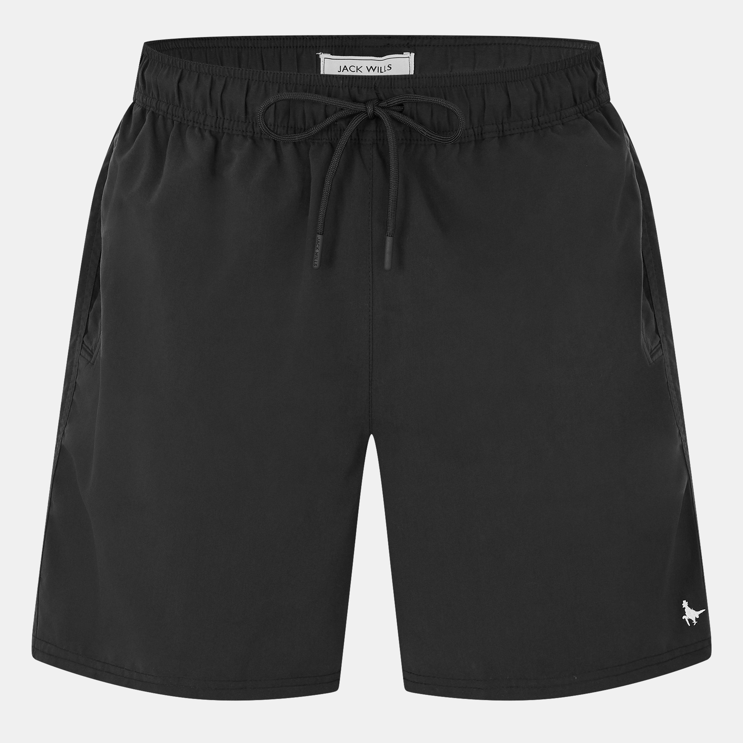 Jack Wills Men's Mid-Length Swim Shorts - Black - 2XL