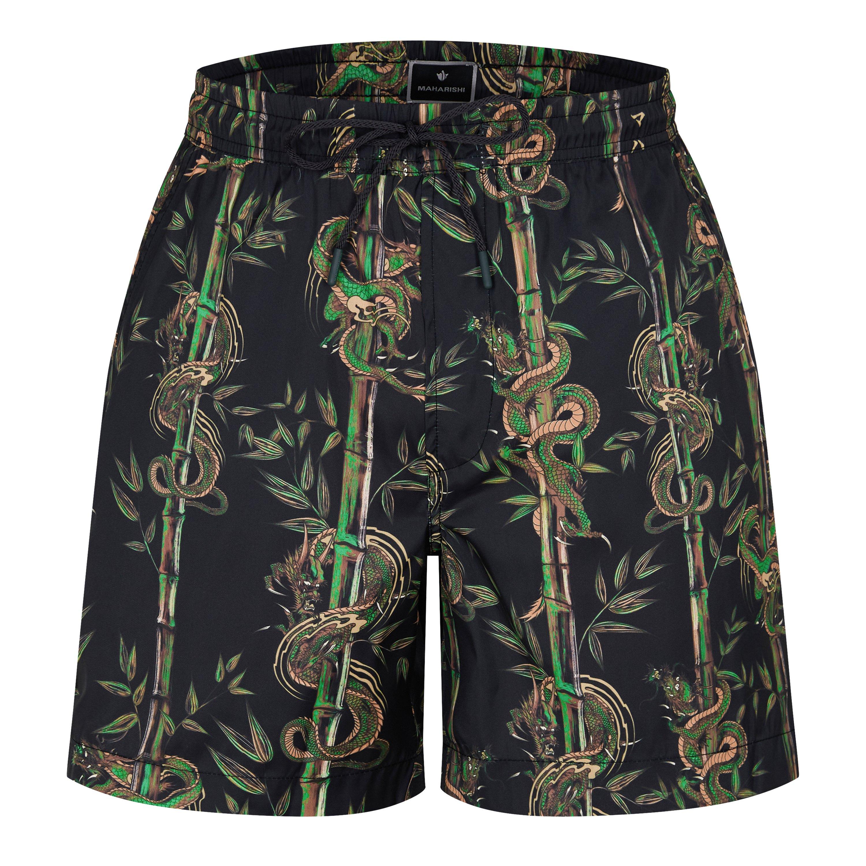 Black - Maharishi - Bamboo Swim Shorts. - 5