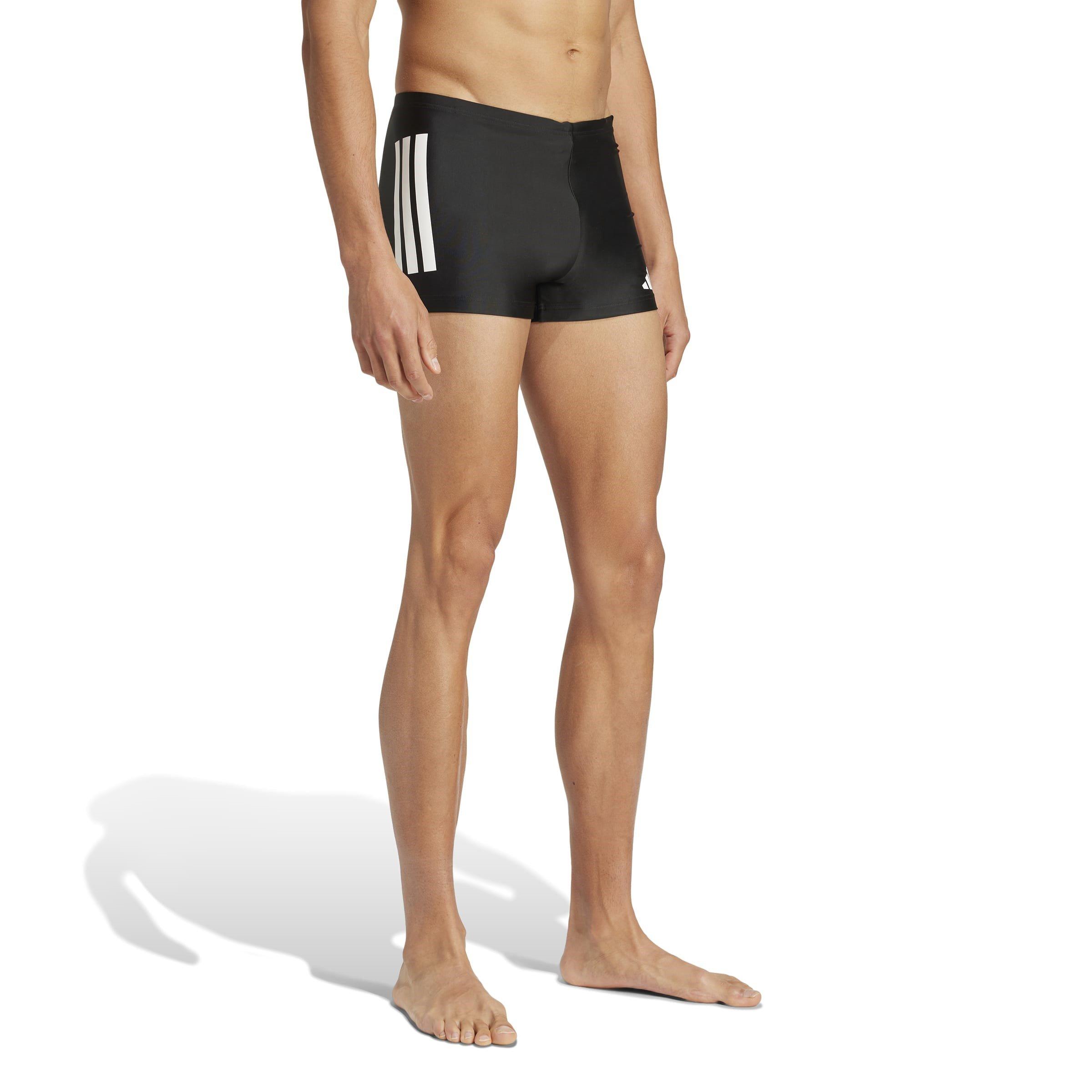 Black/White - adidas - 3-Stripe Swimming Boxers Mens - 4