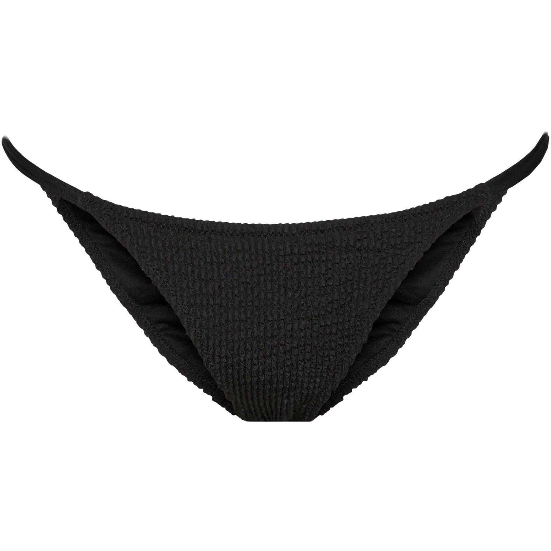 Black - Pieces - Crinkle Tanga Bikini Bottoms Womens - 1