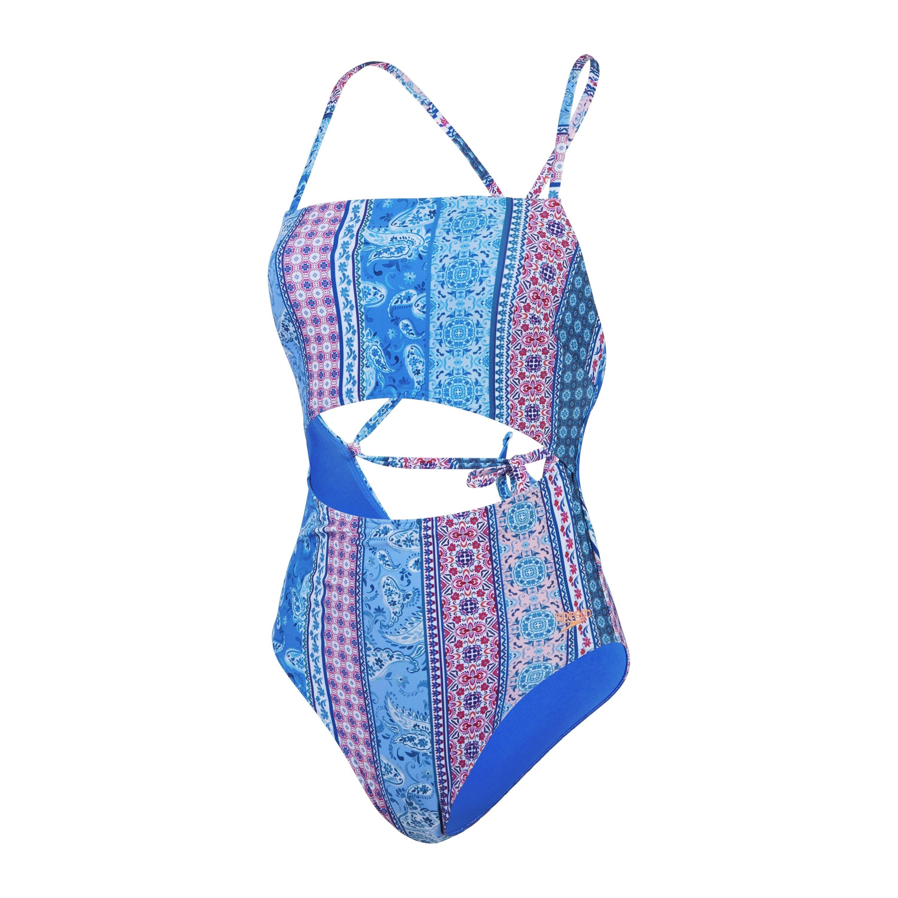 Speedo Women's One Piece Swimsuit - Blue/Pink - 20 (3XL)
