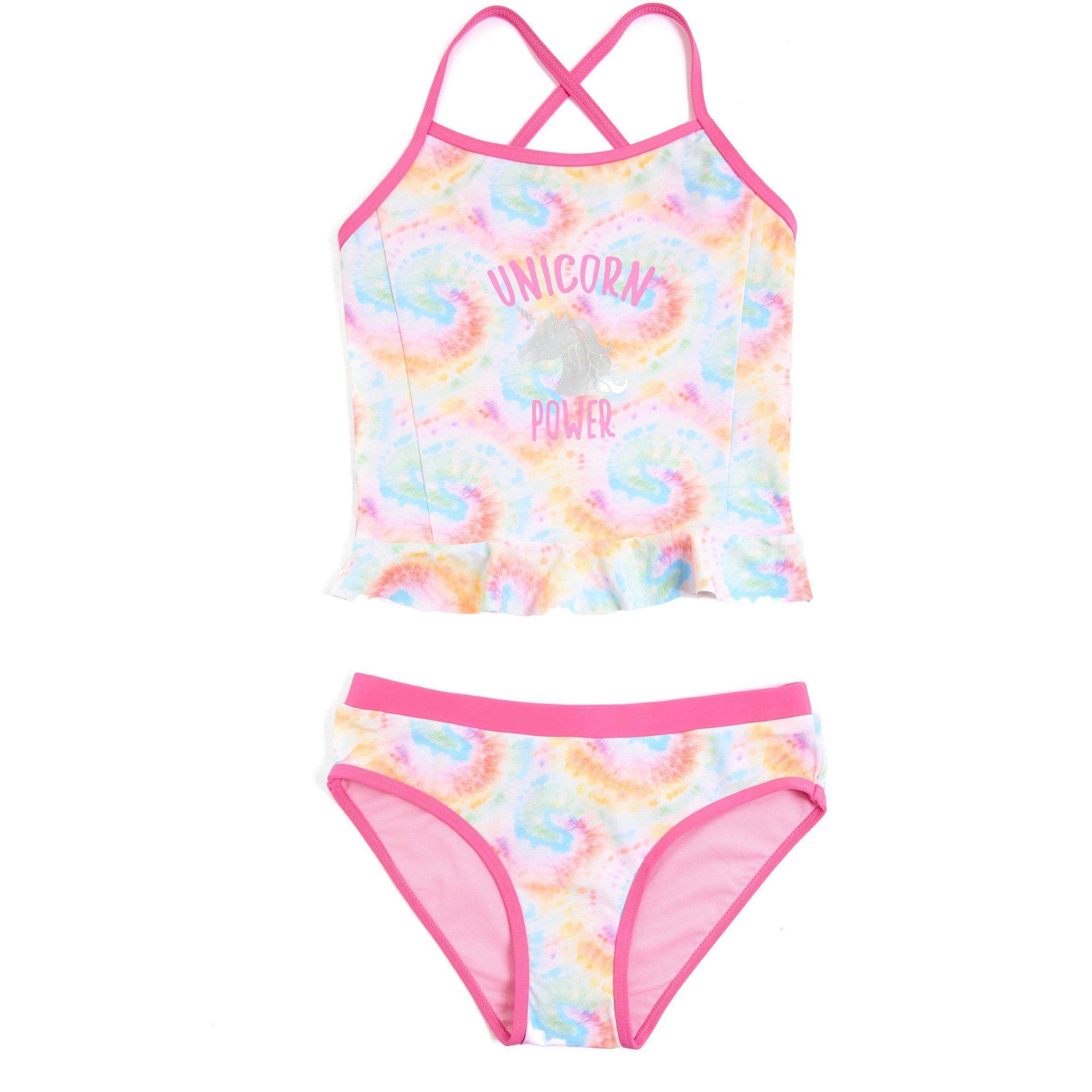 Olive - Threadbare - Kids' Tankini Two Piece Swimsuit - 1