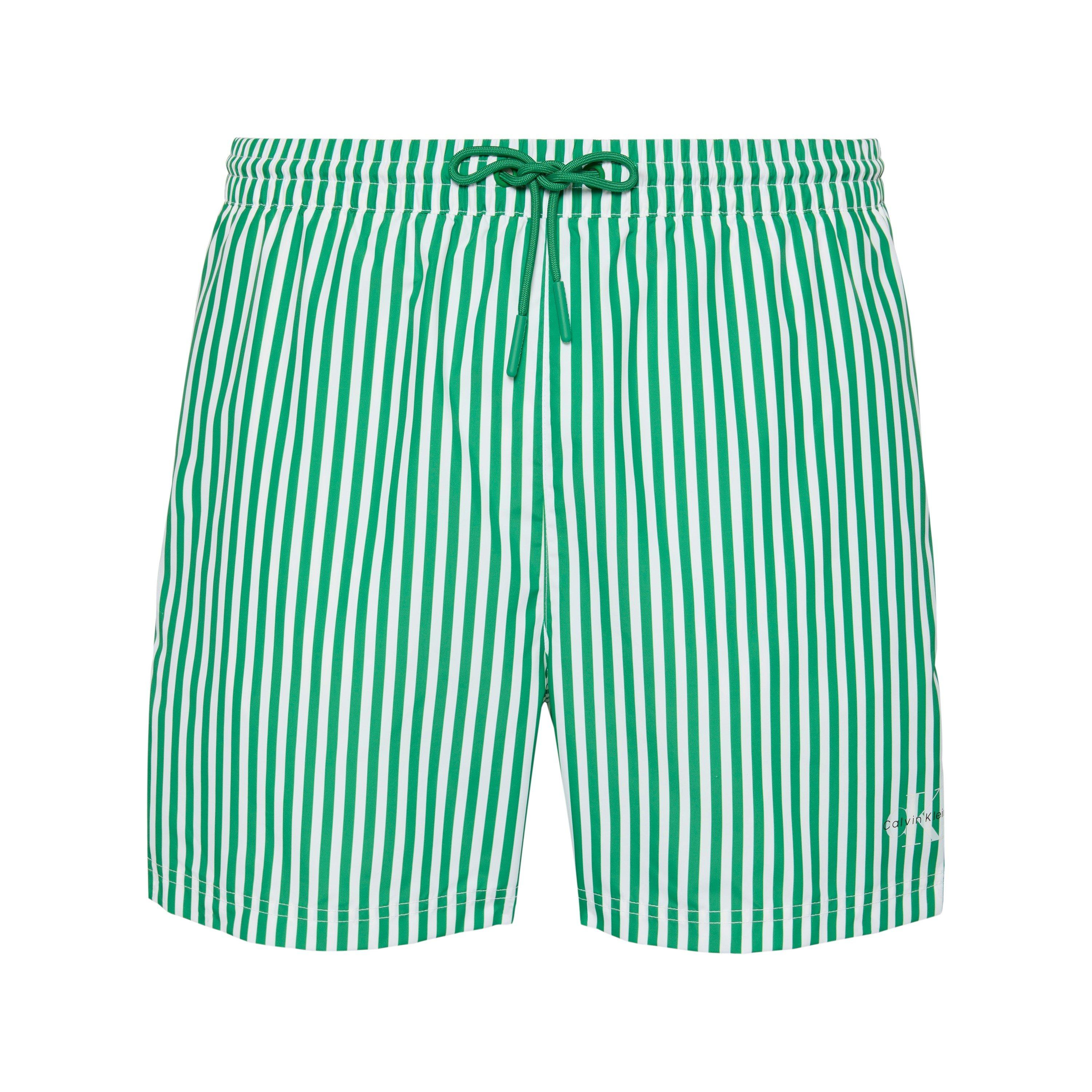 Calvin Klein Men's Swim Shorts - Stripe/Green - L