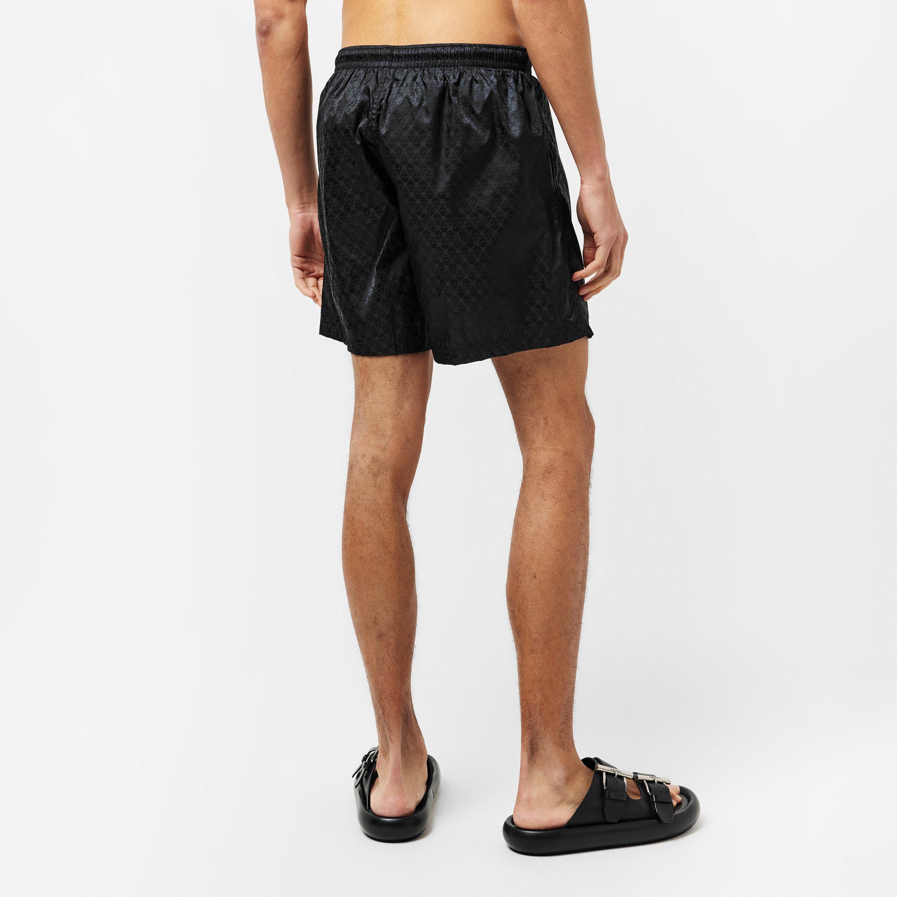 Black - Alexander McQueen - Men's Alex Repeat Swim Shorts - 4