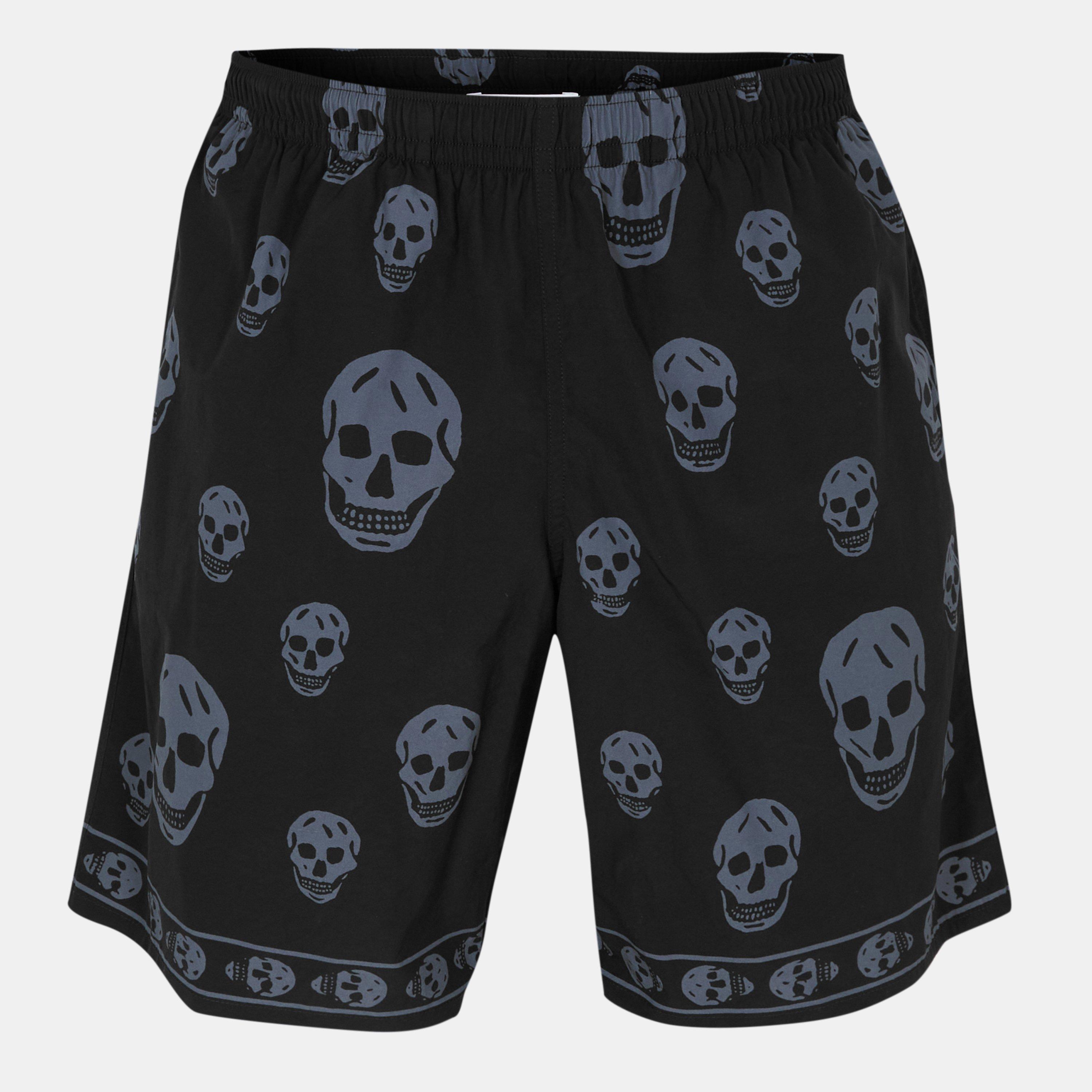 Alexander McQueen Men's Alex Classic Quick-Drying Tailored Fit Swim Shorts - Black/Chalk - L