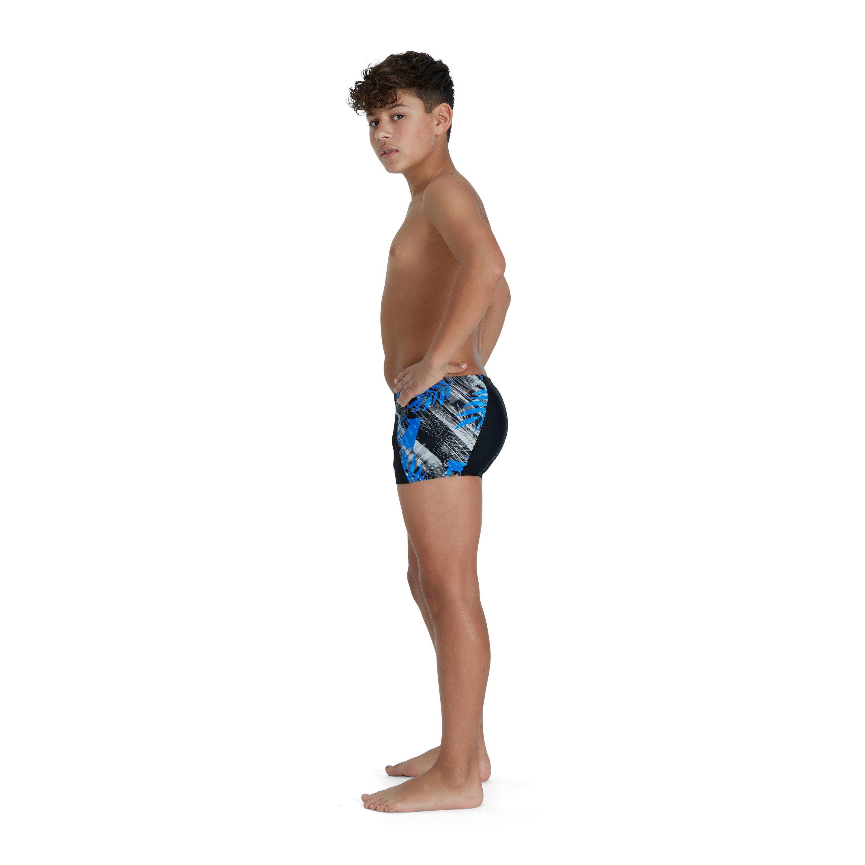 Negro/Azul - Speedo - Allover Aquashort Swim Short Boys - 5
