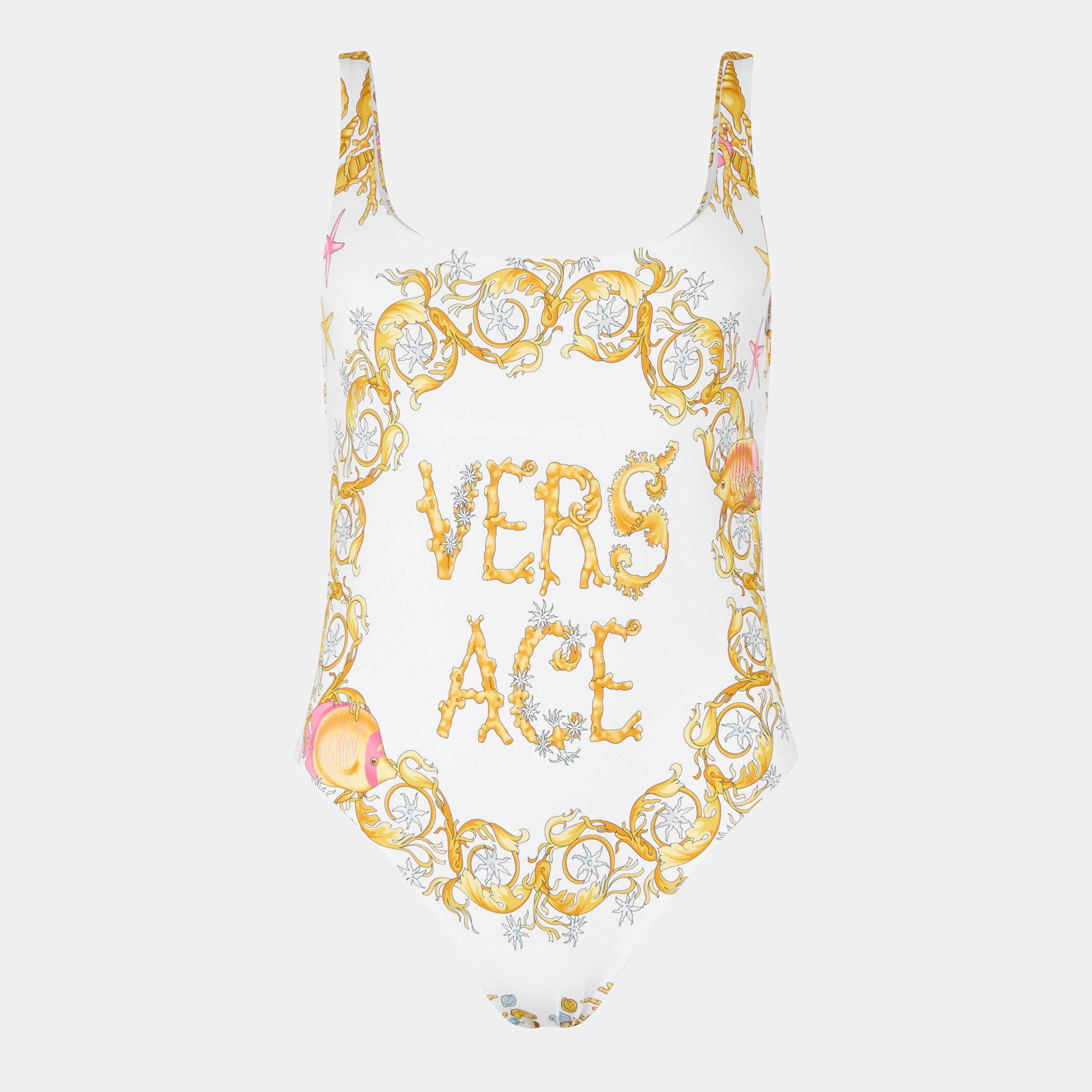 Eggshell - Versace - Women's Scoop Neck Swimsuit - 1
