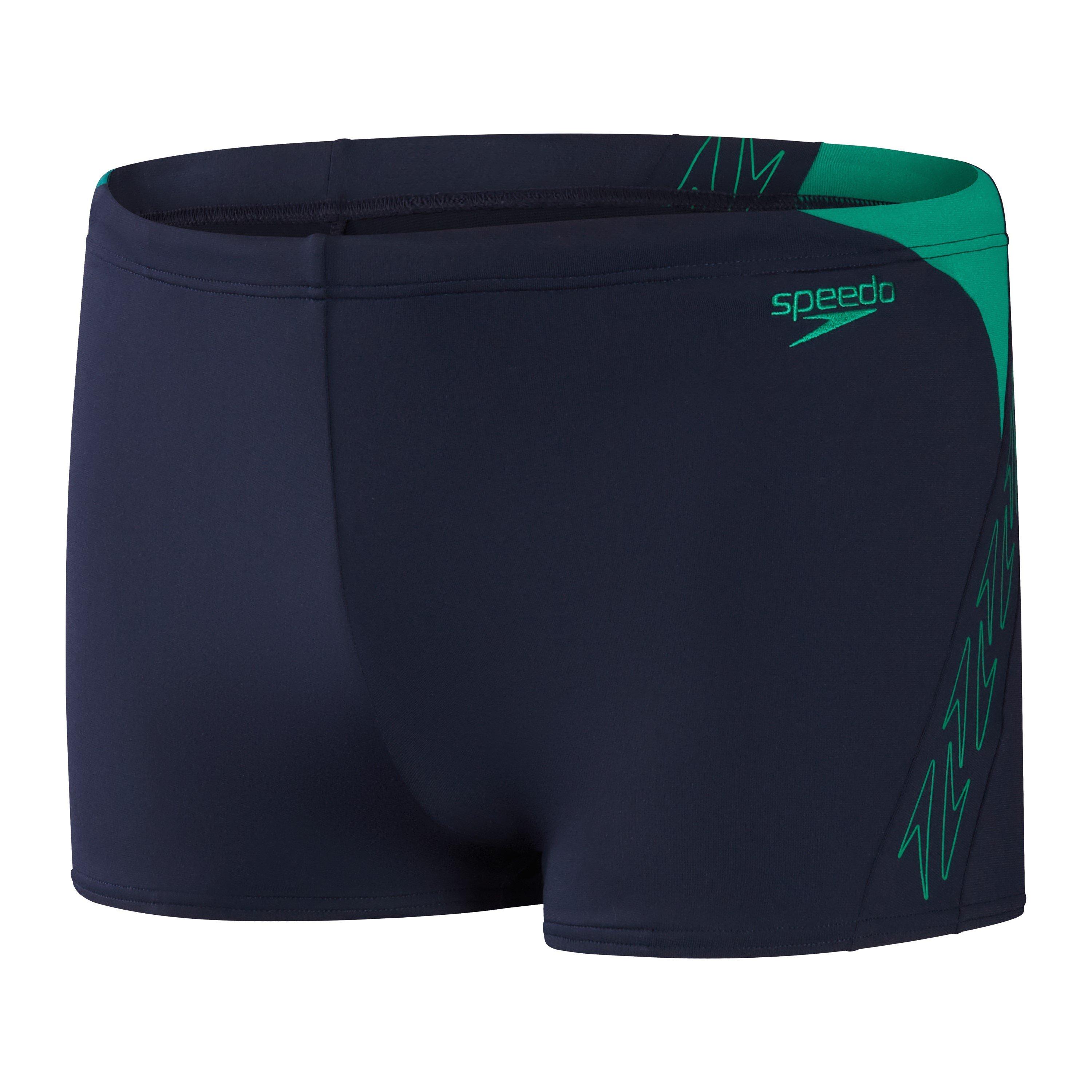 Speedo Men's Speedo's Hyper Boom Slice Aquashorts - Navy/Green - 28 (XXS)