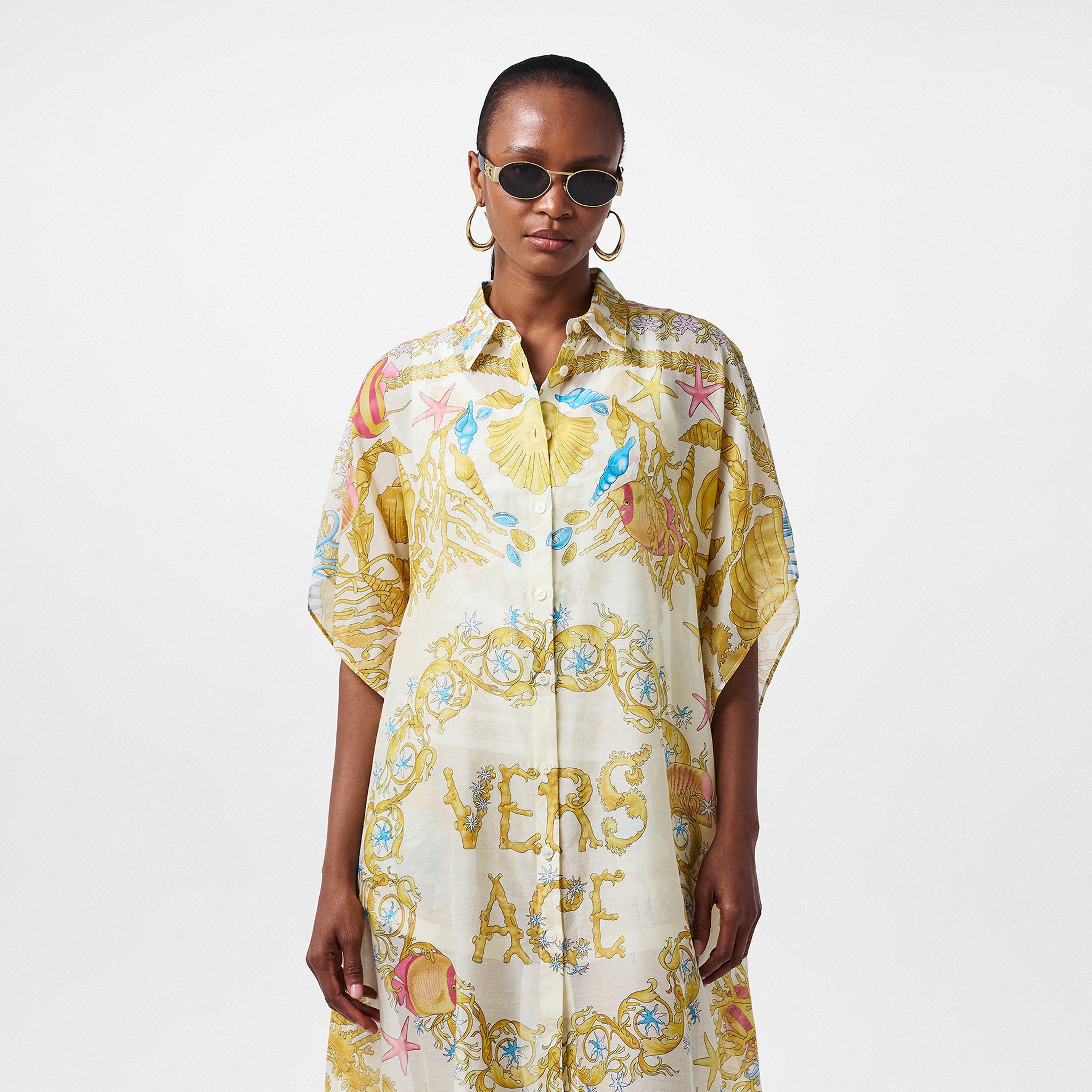 Eggshell - Versace - Women's Kaftan - 3