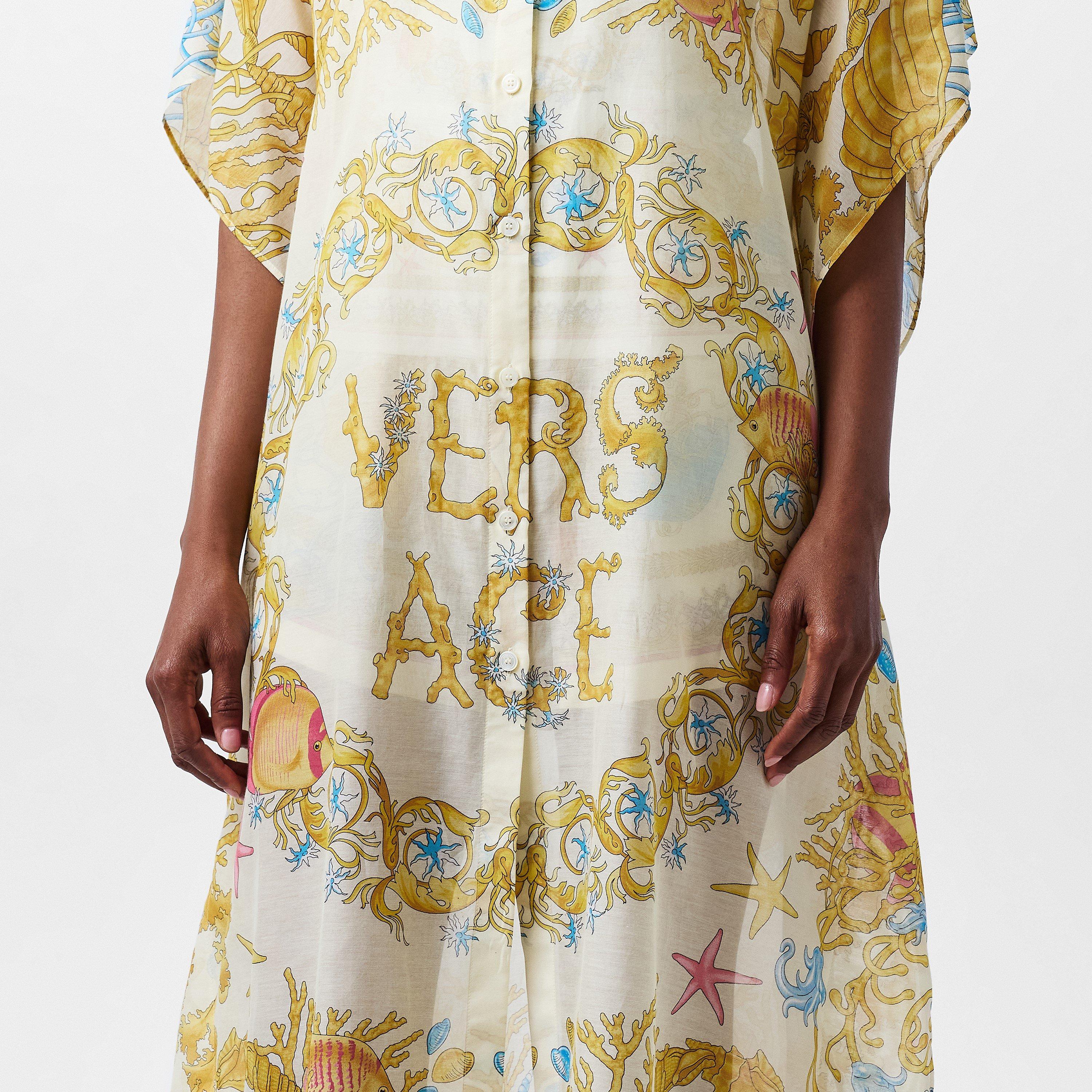 Eggshell - Versace - Women's Kaftan - 5