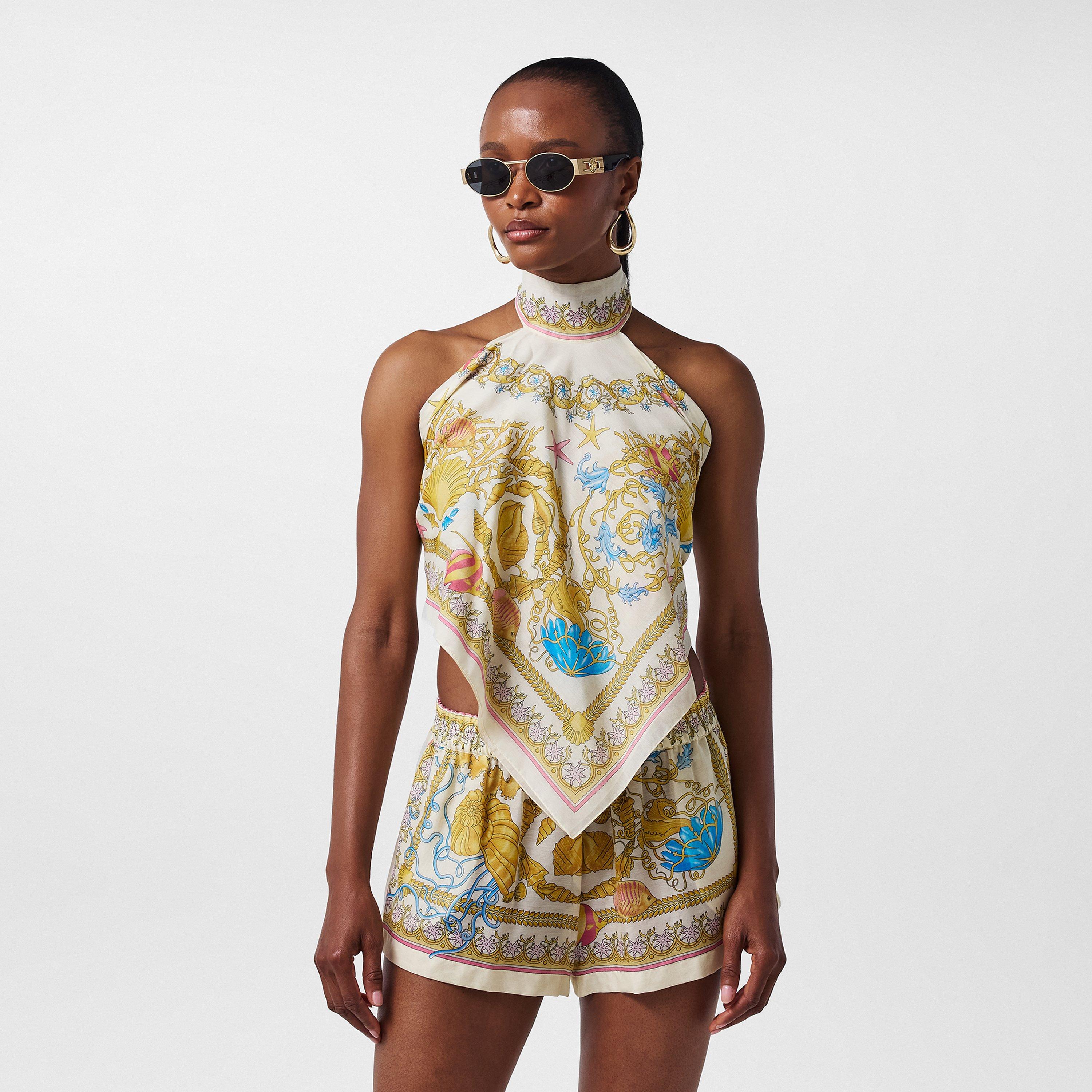 Eggshell - Versace - Women's Barocco Kaftan - 3