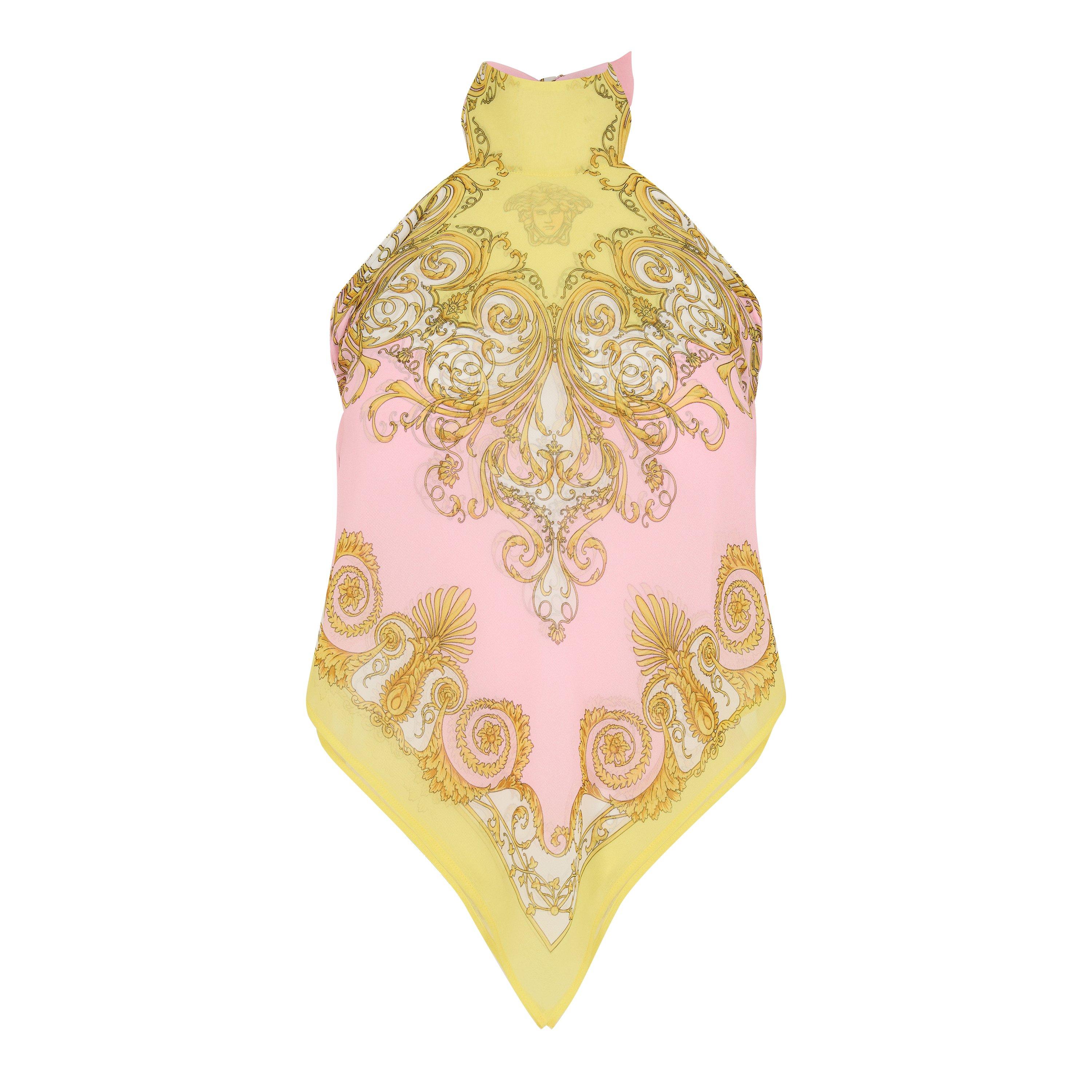 Yellow/Rose - Versace - Women's Barocco Kaftan - 1