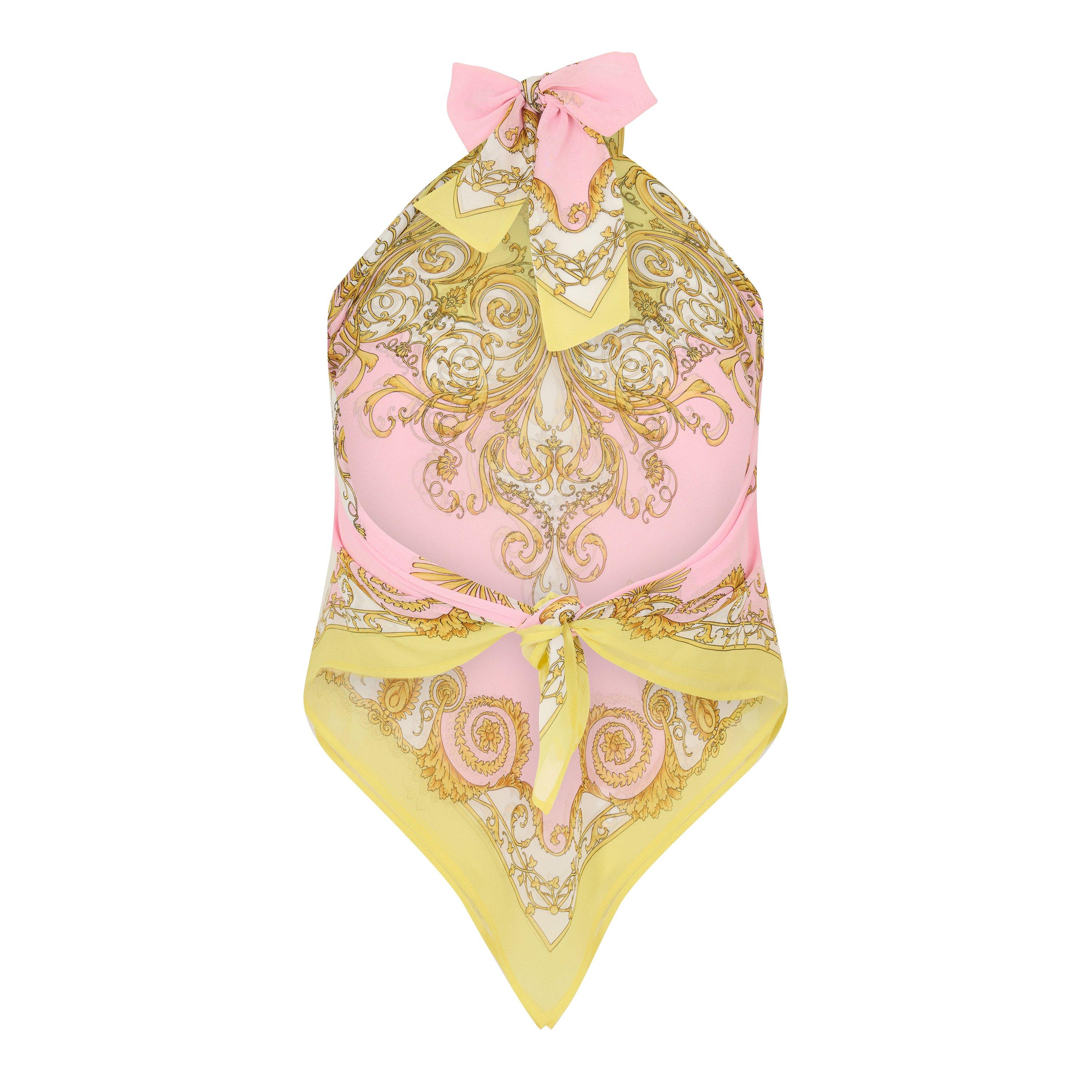 Yellow/Rose - Versace - Women's Barocco Kaftan - 2