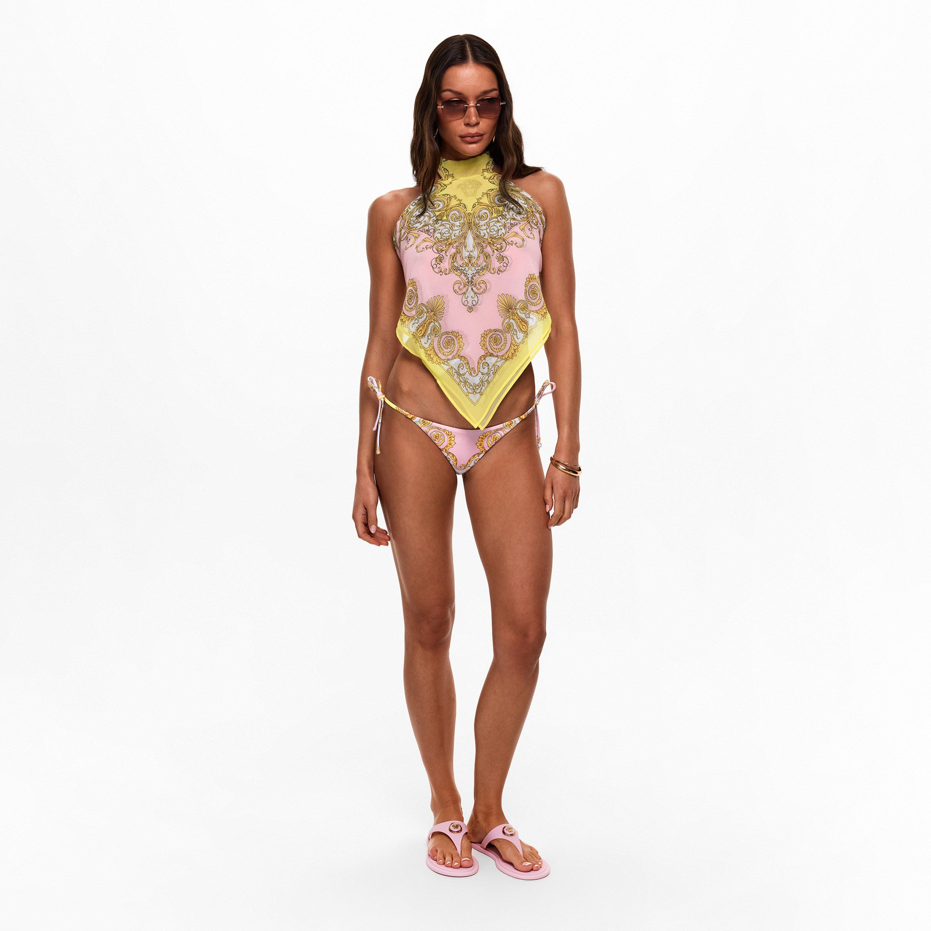 Yellow/Rose - Versace - Women's Barocco Kaftan - 6