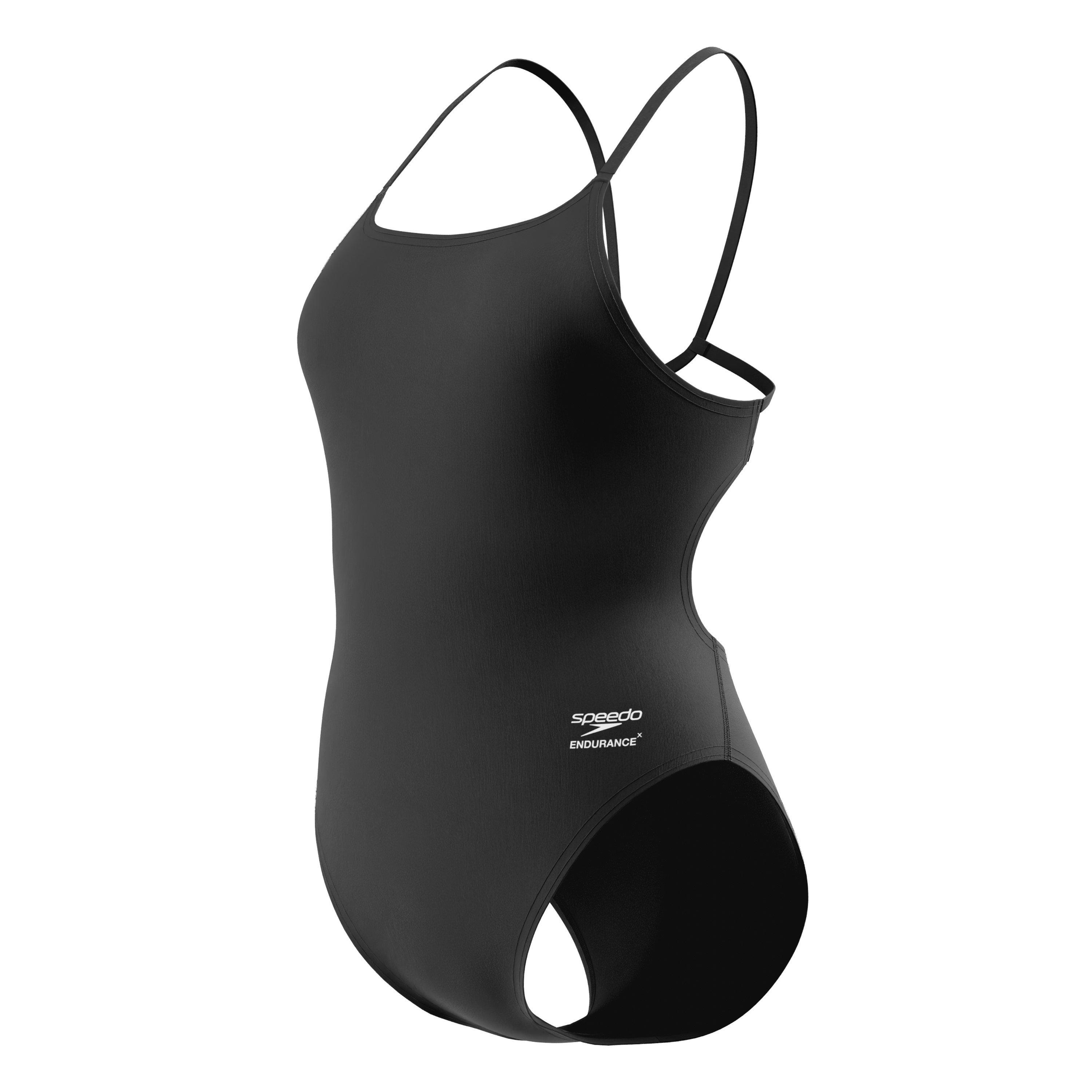 Speedo Women's Endurance X Strappy Back One-Piece Swimsuit - Black - 16 (38)