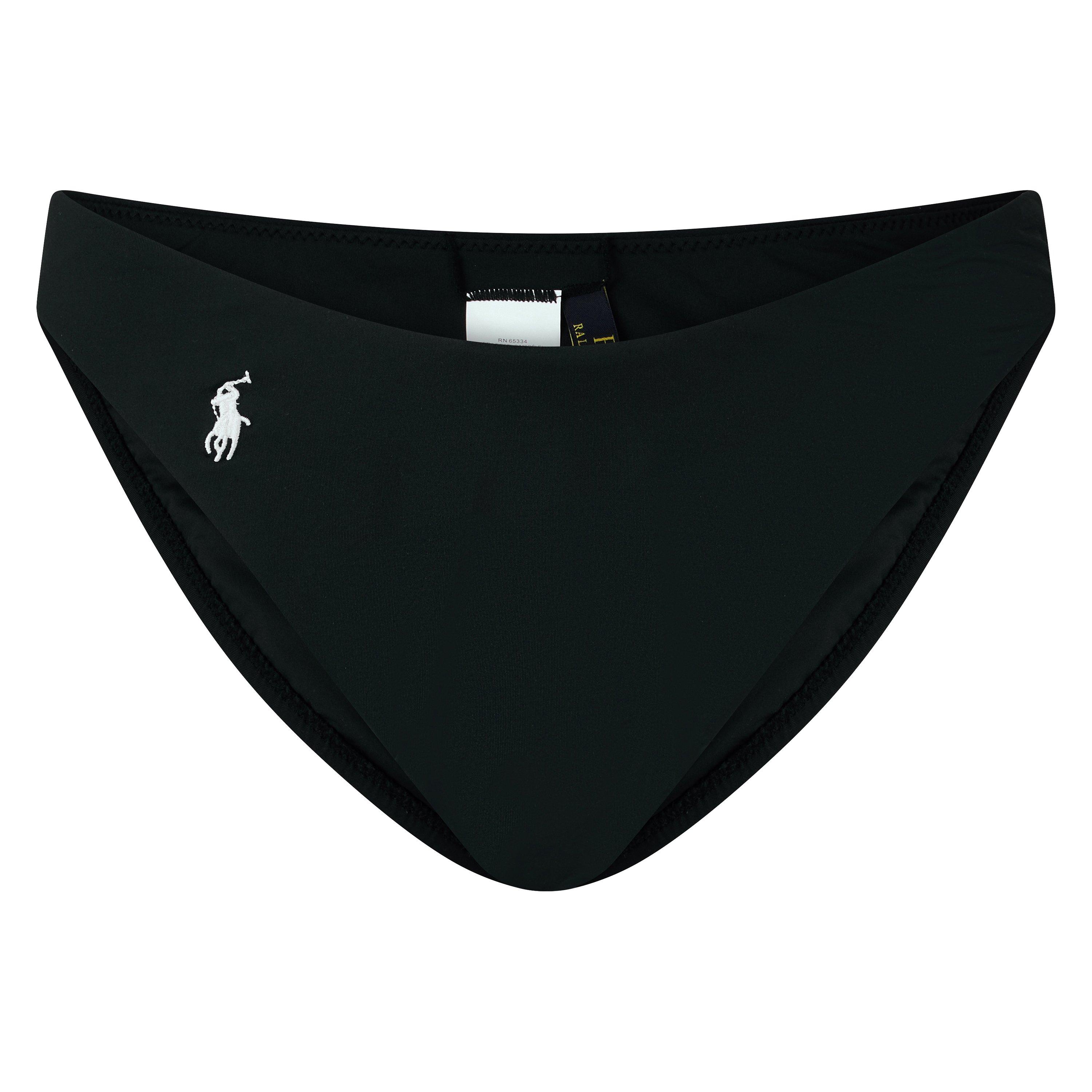 Black - Polo Ralph Lauren - Signature Sol Hi Leg Bikini Bottoms - 1
