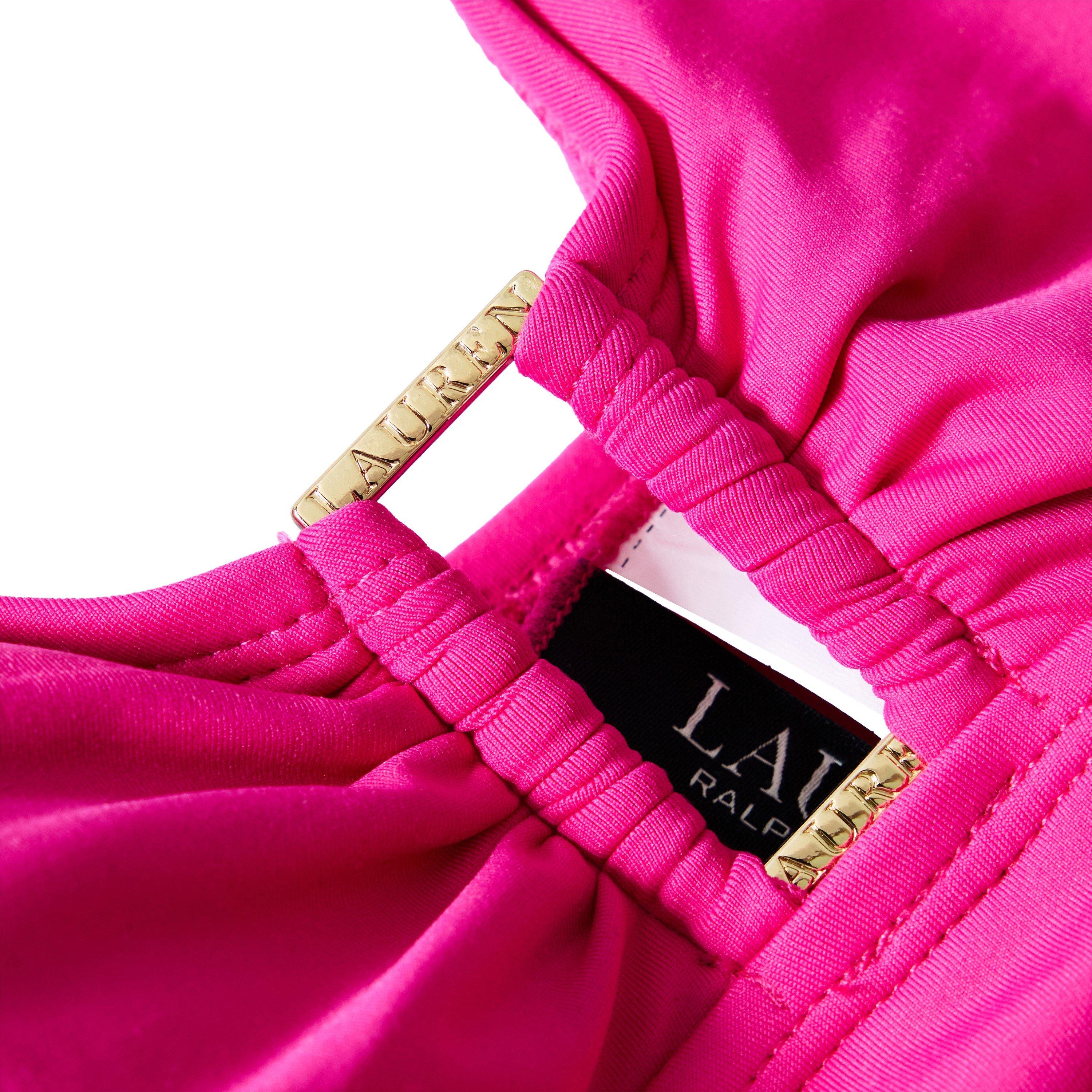 Orchid - Lauren by Ralph Lauren - Women's Ring Detail Plunge Swimsuit - 5