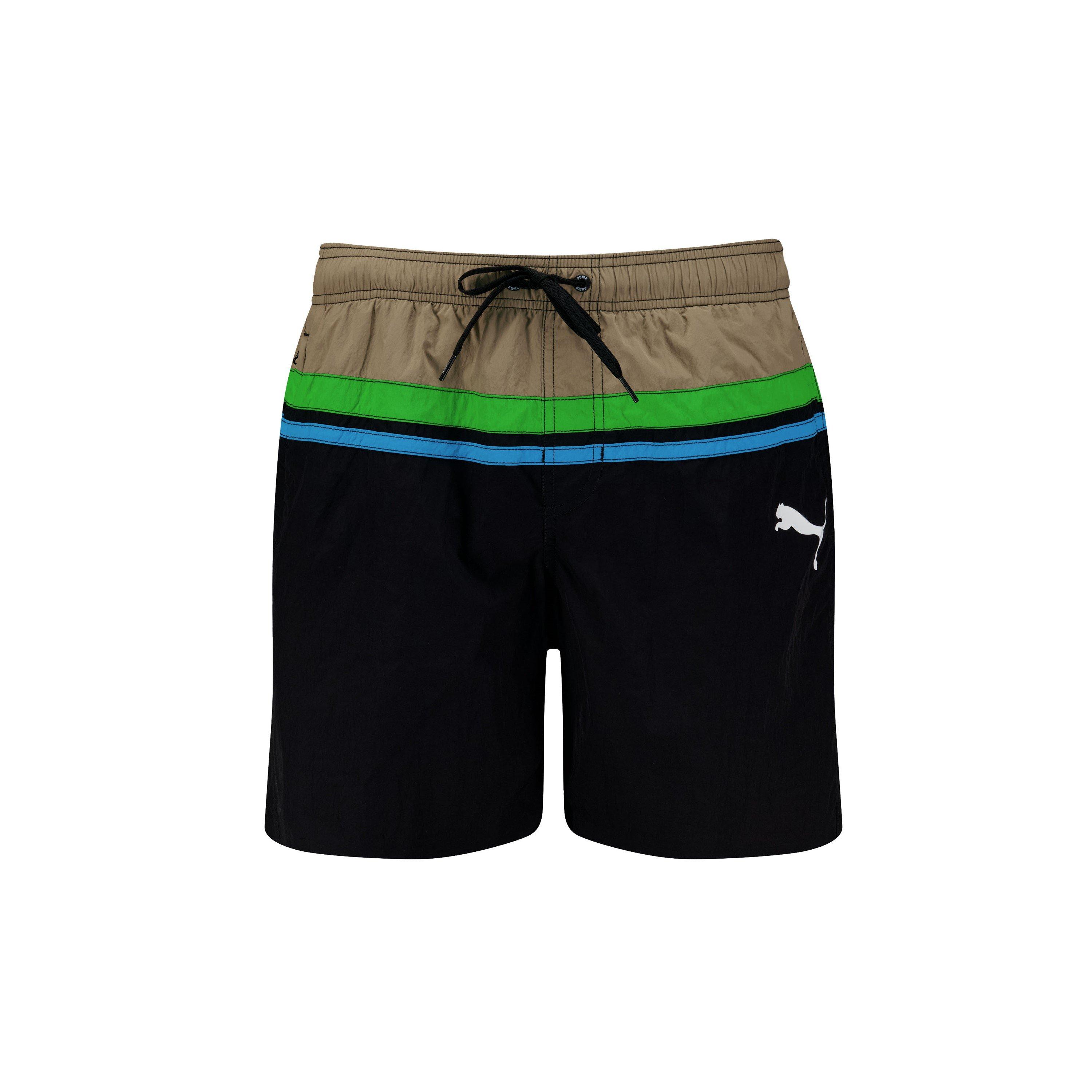 Puma Men's Heritage Mid-Length Swim Shorts - Beige Combo - S