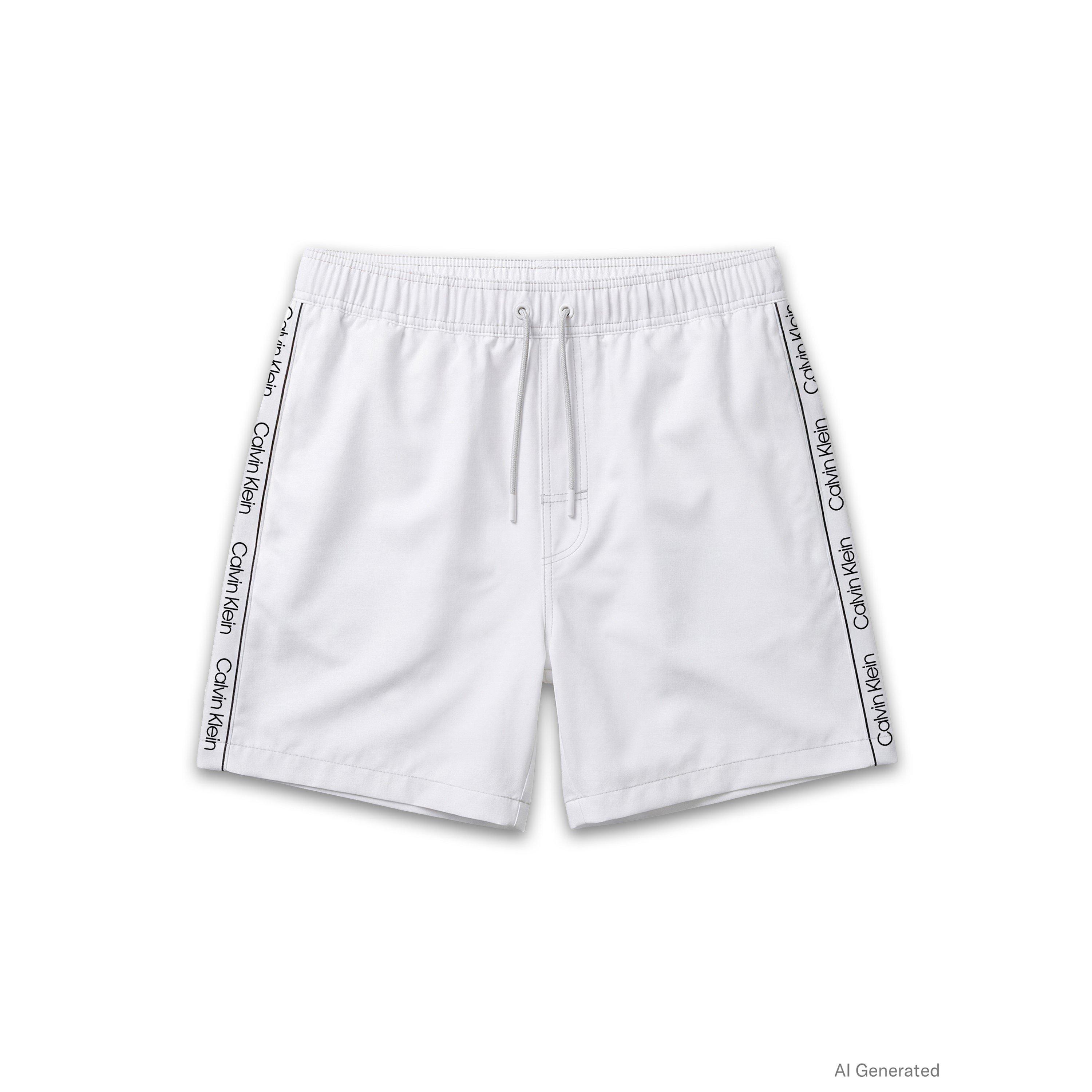 Calvin Klein Men's Swim Shorts - White - XL