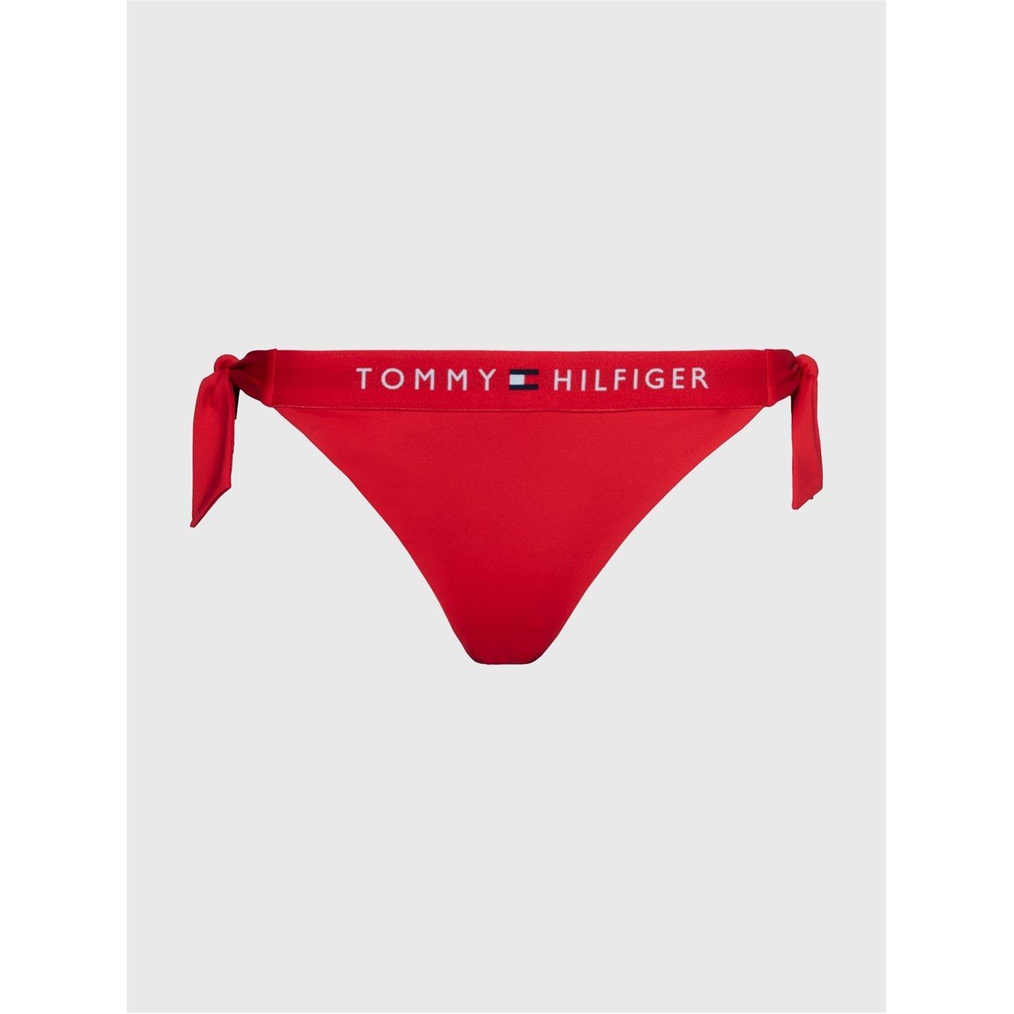 Tommy Hilfiger Women's Original Side Tie Cheeky Bikini Bottoms - Primary Red - 16 (XL)