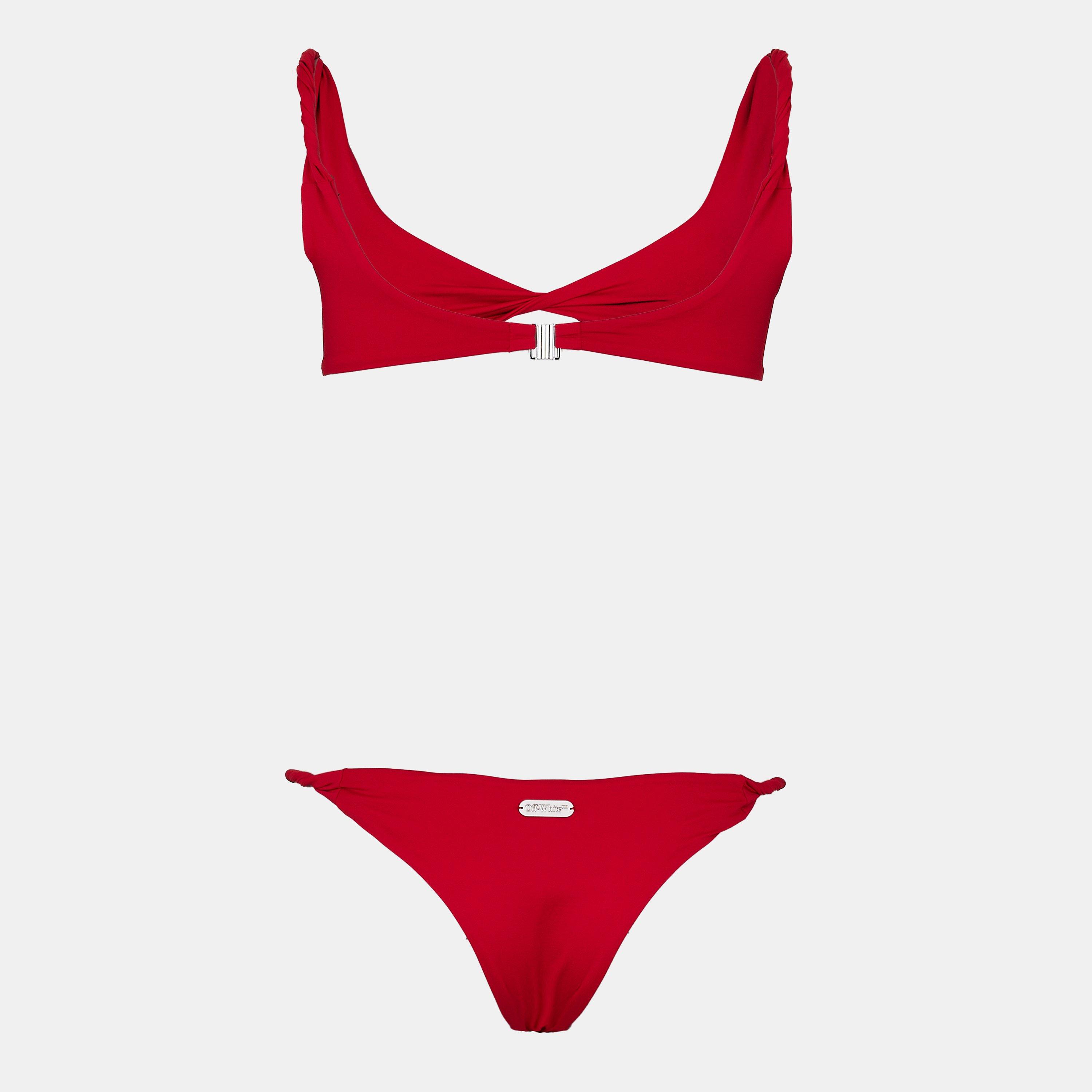 Red - Off White - Women's Bikini Sets - 2