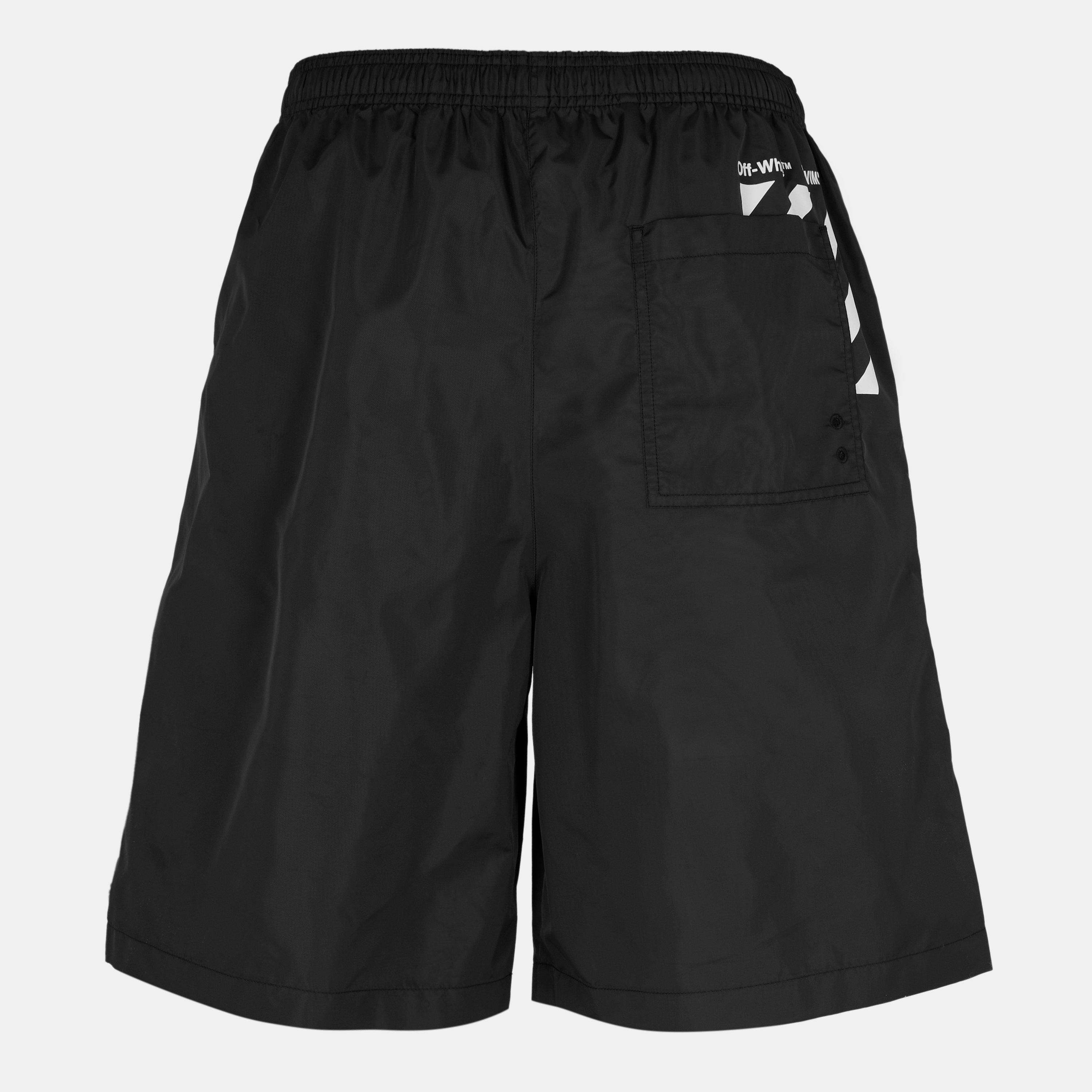 Black/White - Off White - Men's Swim Shorts - 2