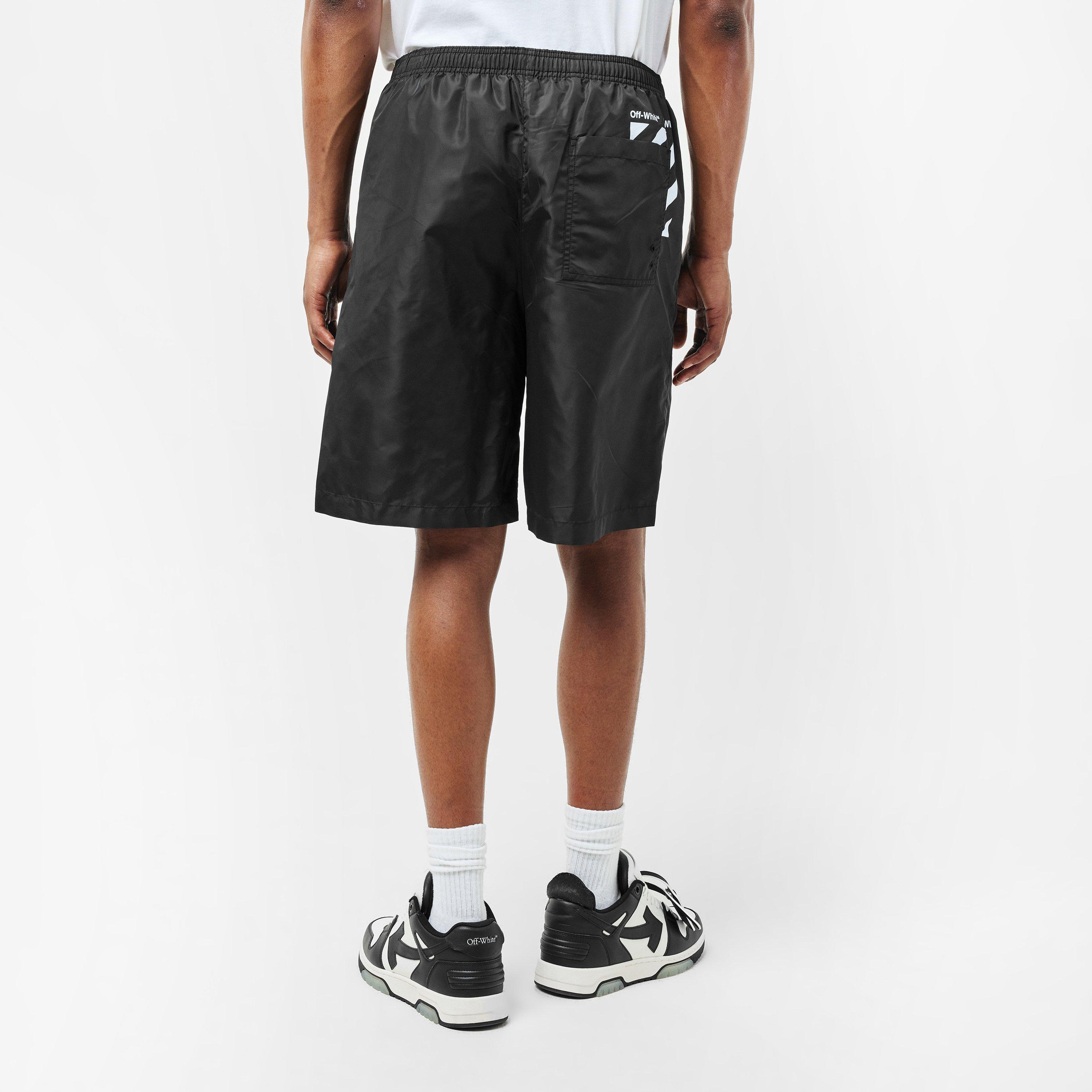 Black/White - Off White - Men's Swim Shorts - 4