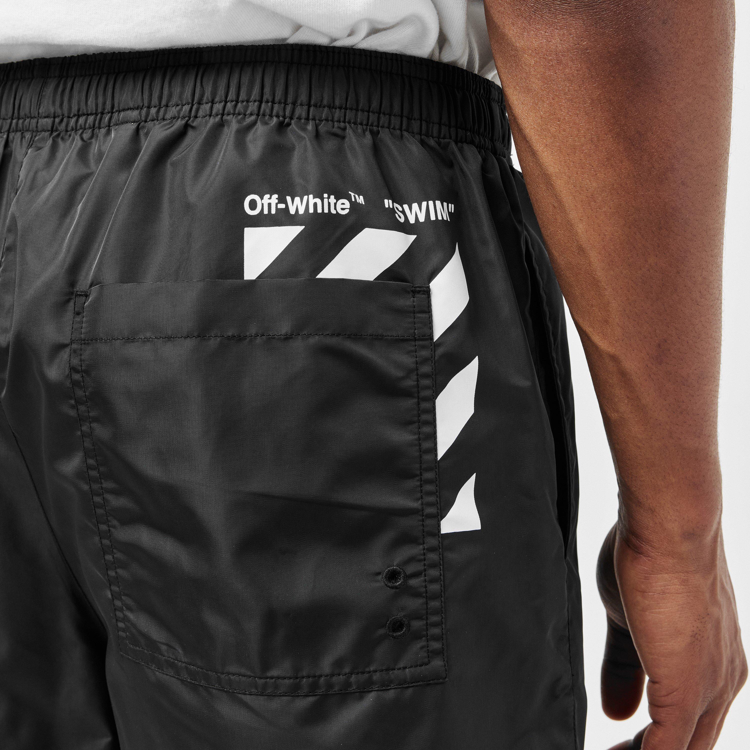 Black/White - Off White - Men's Swim Shorts - 5