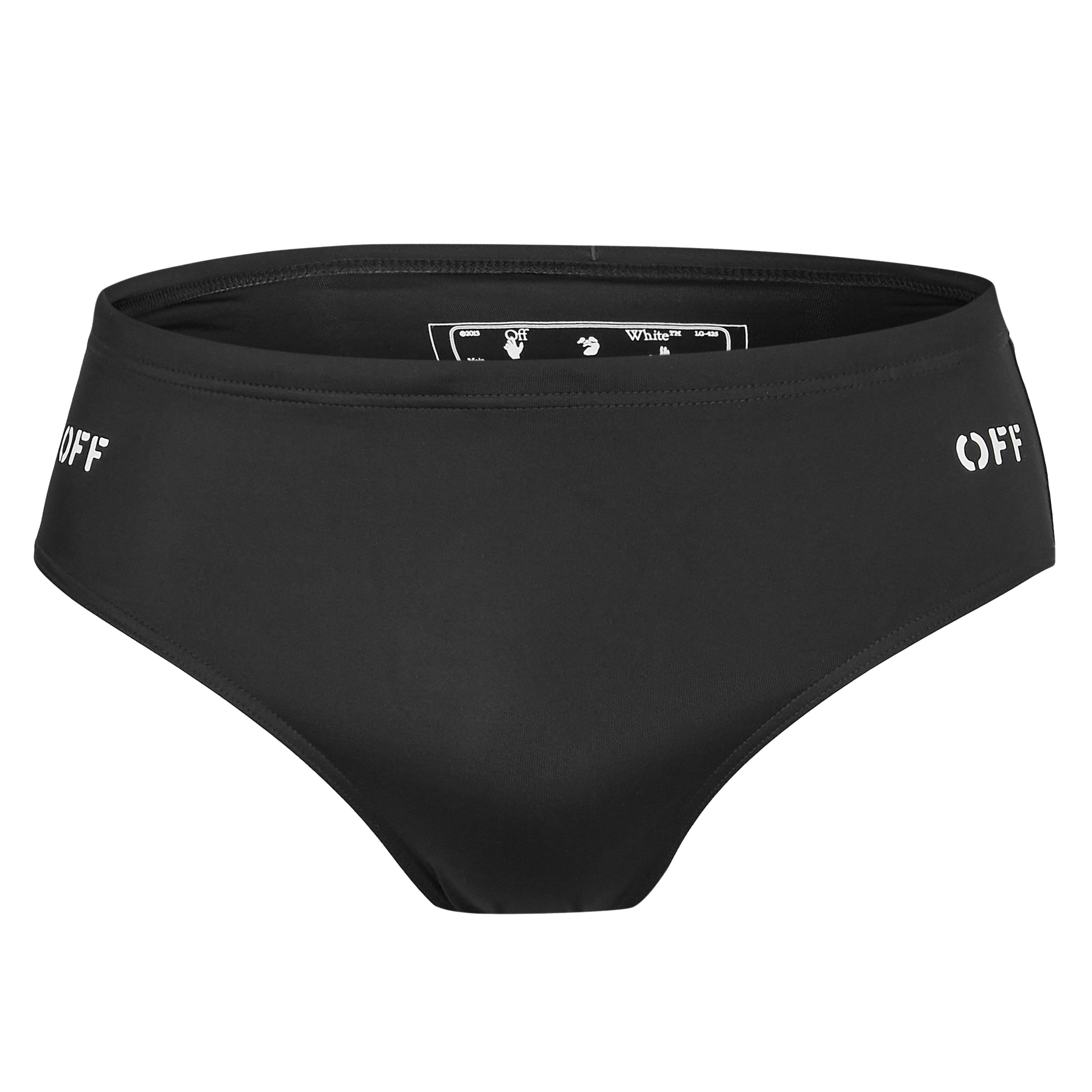 Black/White - Off White - Men's Quick-Dry Mesh Lined Swim Shorts - 1