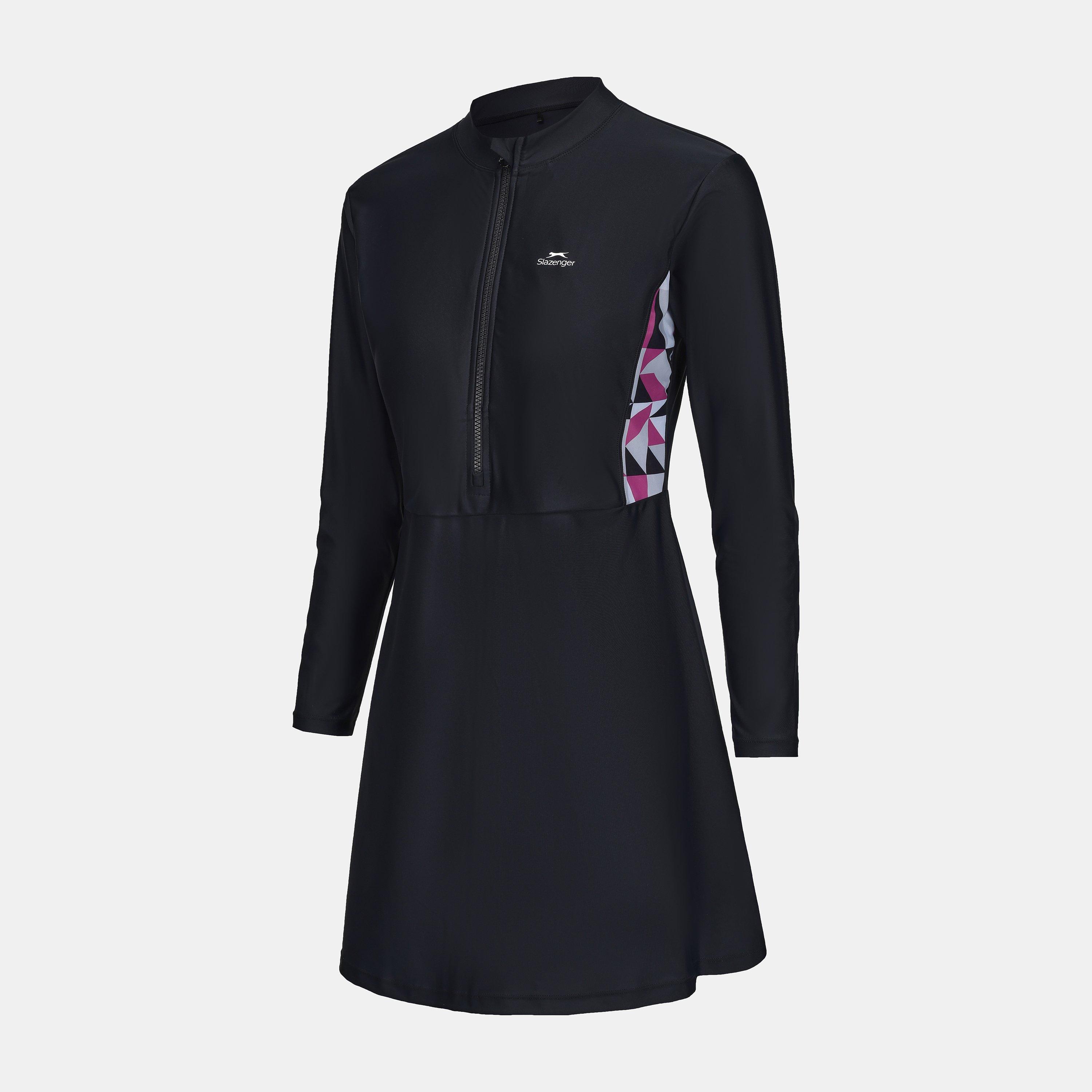 Black/Pink - Slazenger - 3pc Burkini Set Women - 3