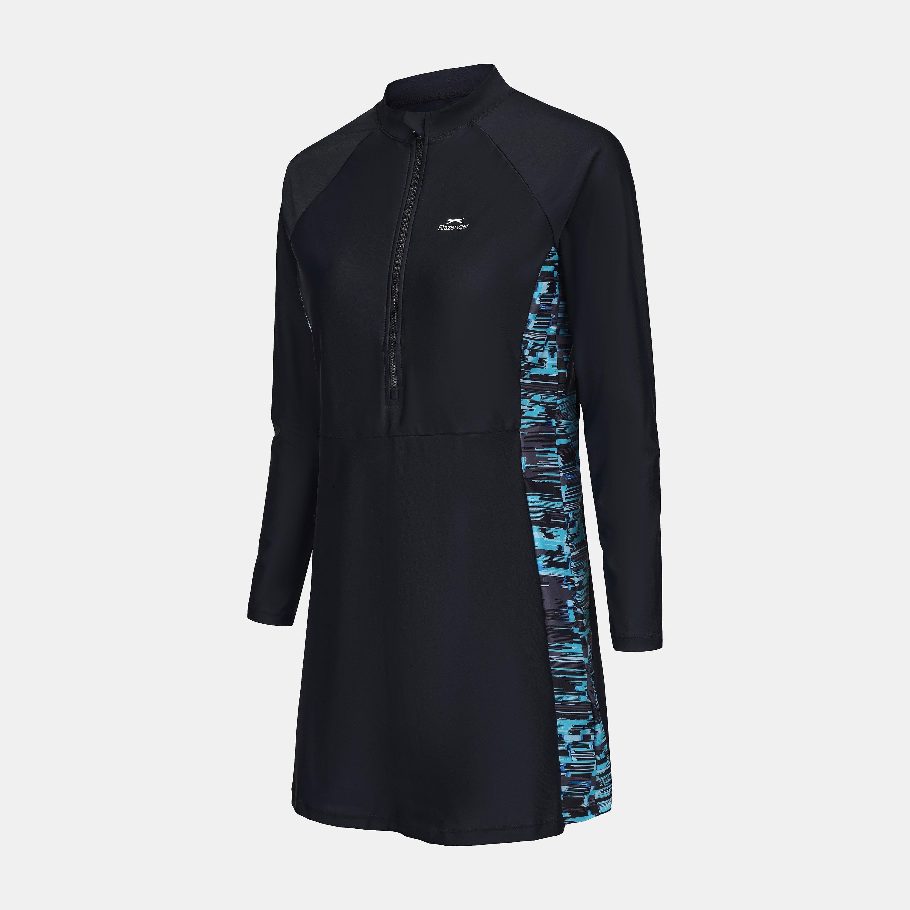 Black/Blue - Slazenger - 3pc Burkini Set Women - 3