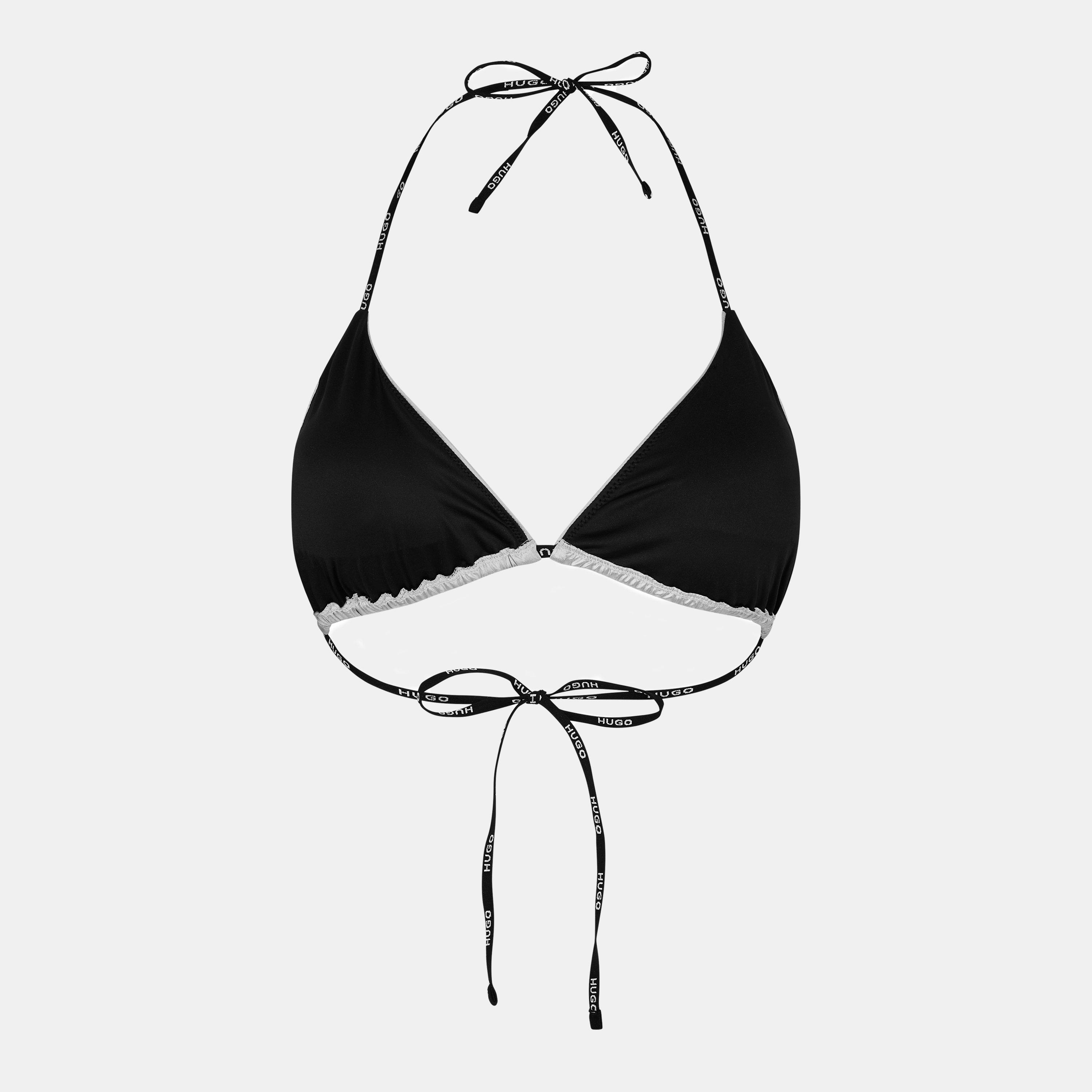 Silver - Hugo - Women's Logo-Detailed Adjustable Triangle Bikini - 2