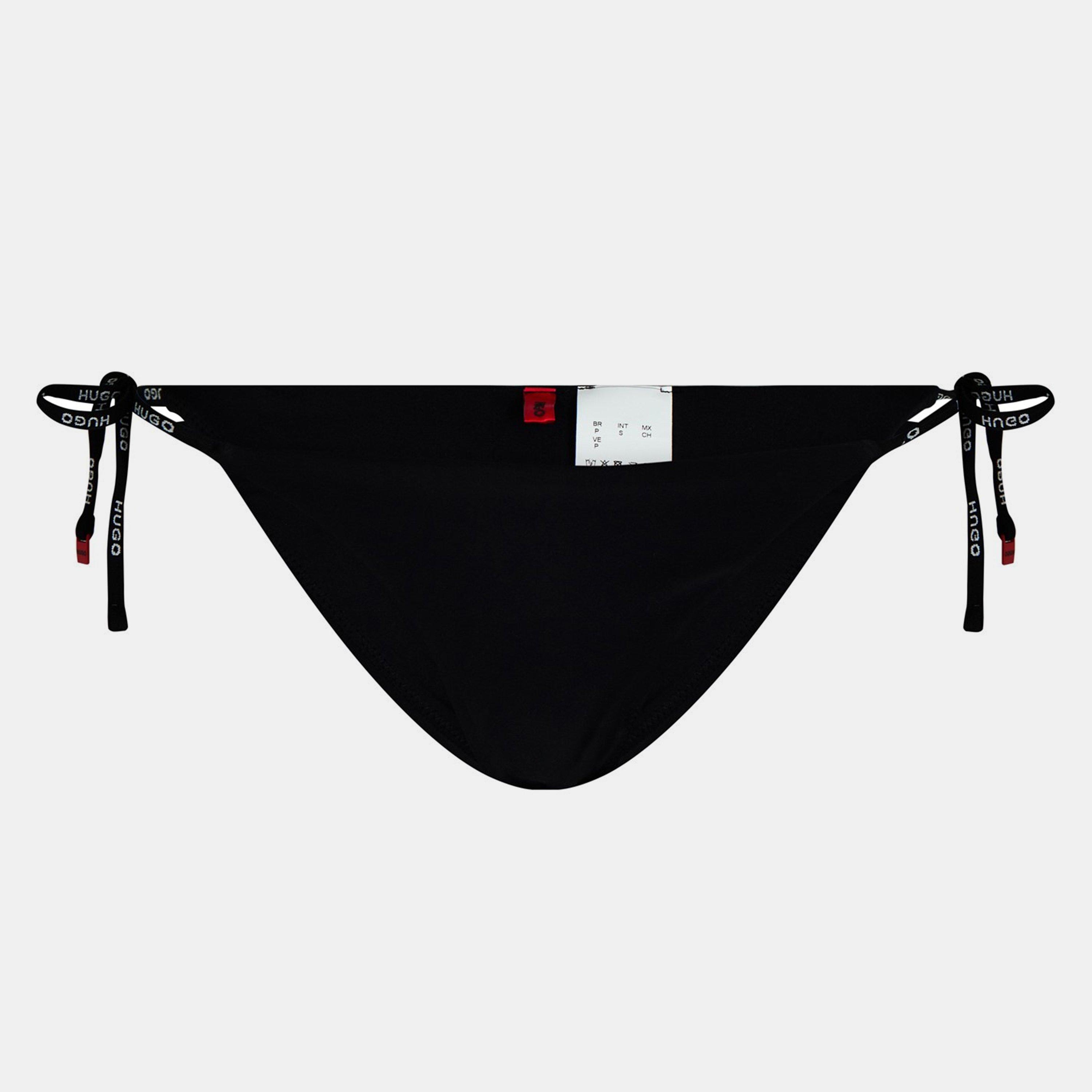 Black 001 - Hugo - Women's Pure Tie Side Bikini Bottoms - 2